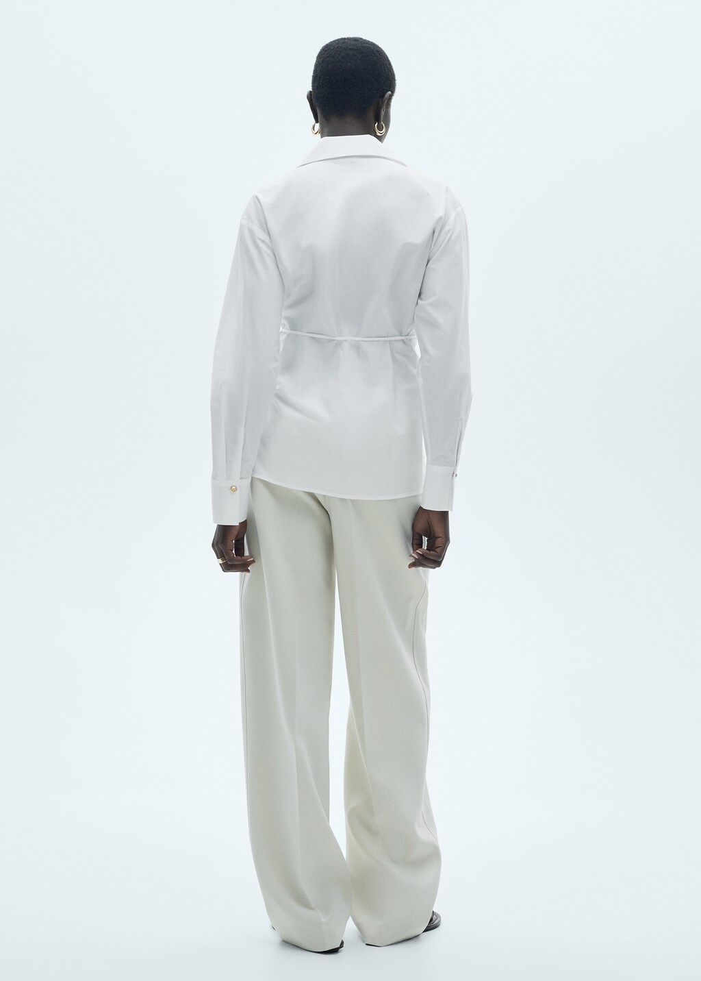 Cross-knotted lyocell shirt - Women | MANGO OUTLET USA