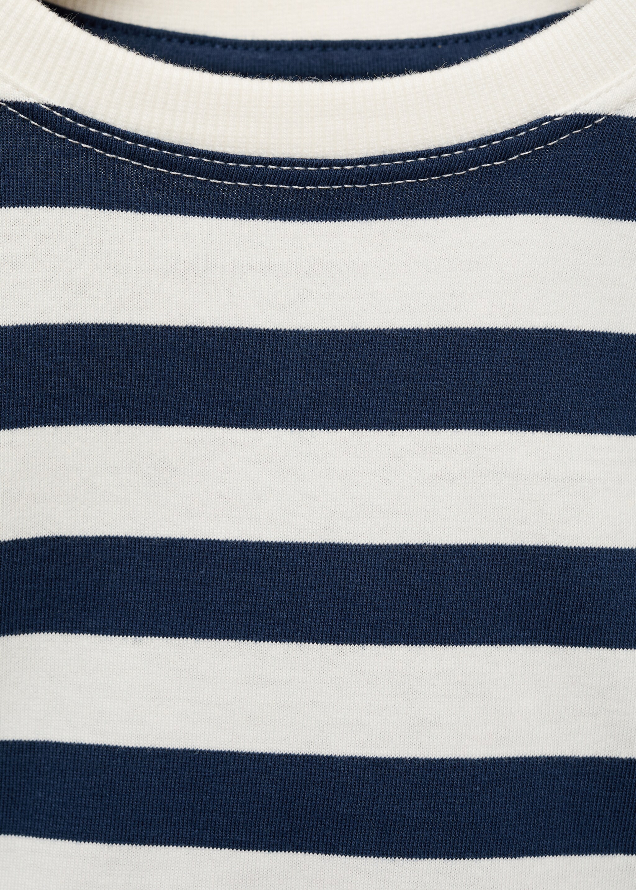 Striped long sleeves t-shirt - Details of the article 8, Dark Navy. Ref: 77037672-00.