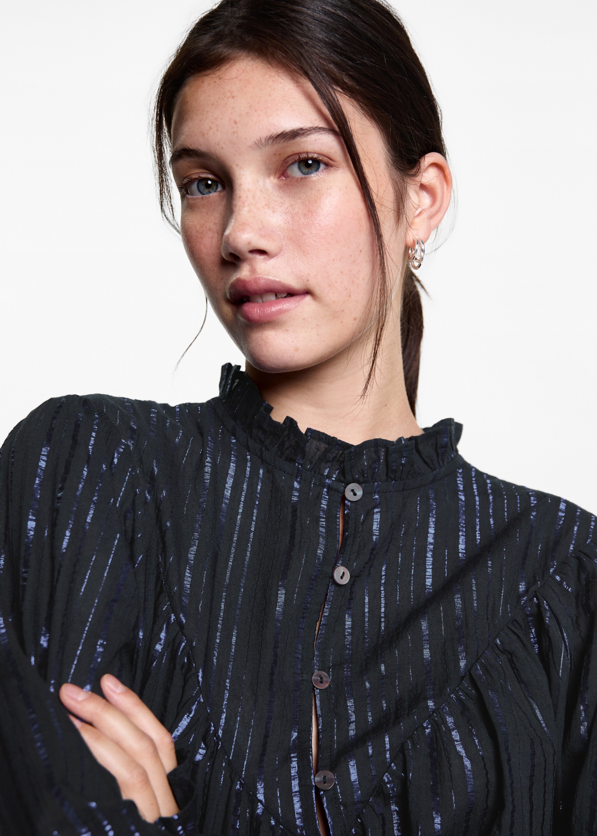 Brusa lúrex ratlles - Detall de l'article 1, Vi. Ref: 77037675-00.