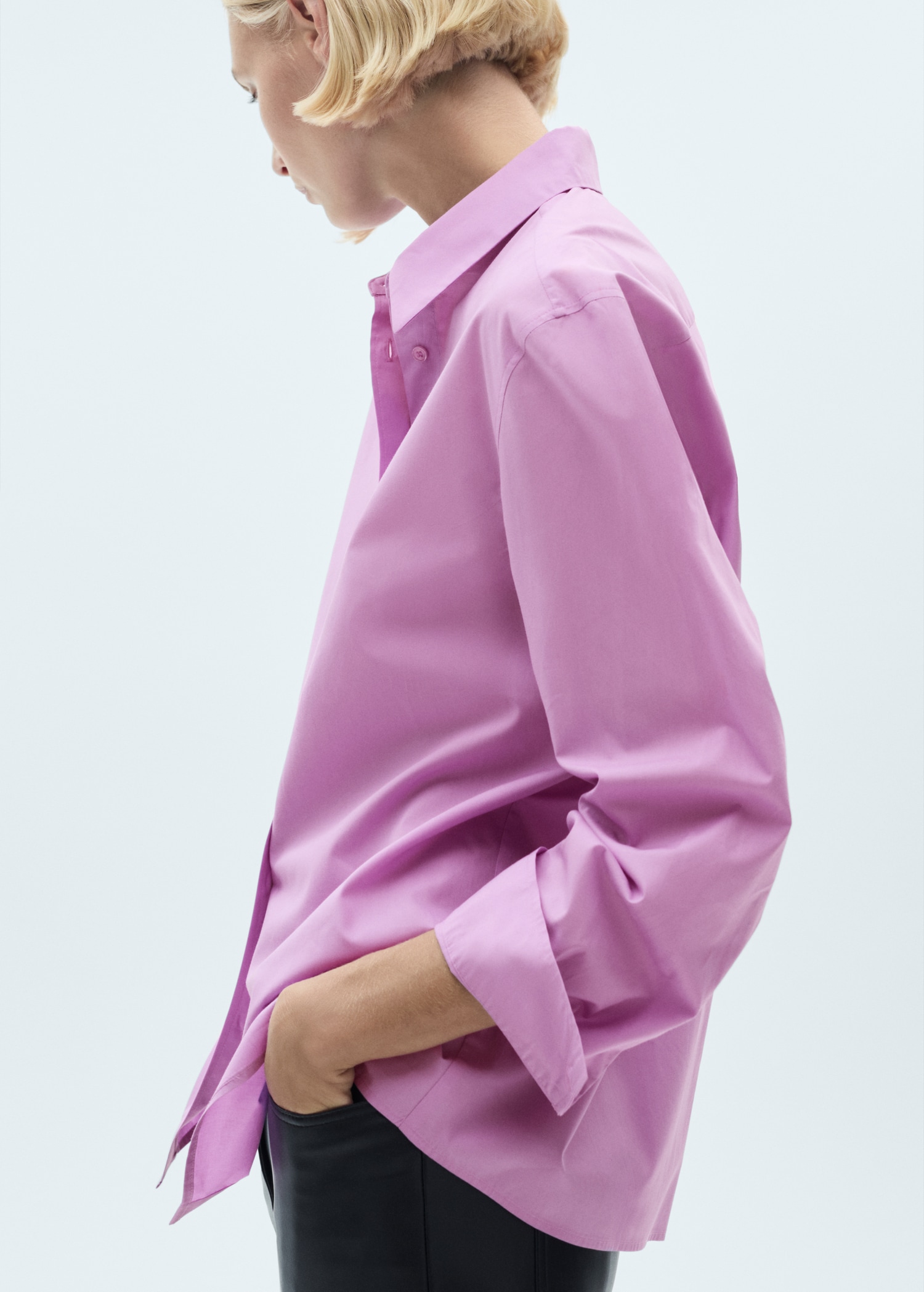Buttoned lyocell shirt - Details of the article 6