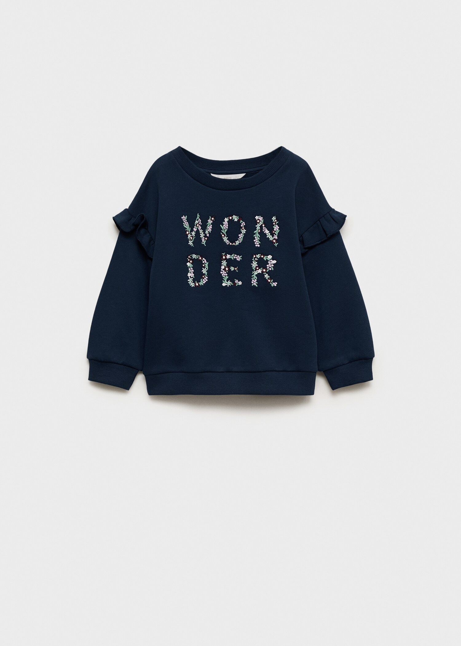 Embroidered detail cotton sweatshirt - Article without model