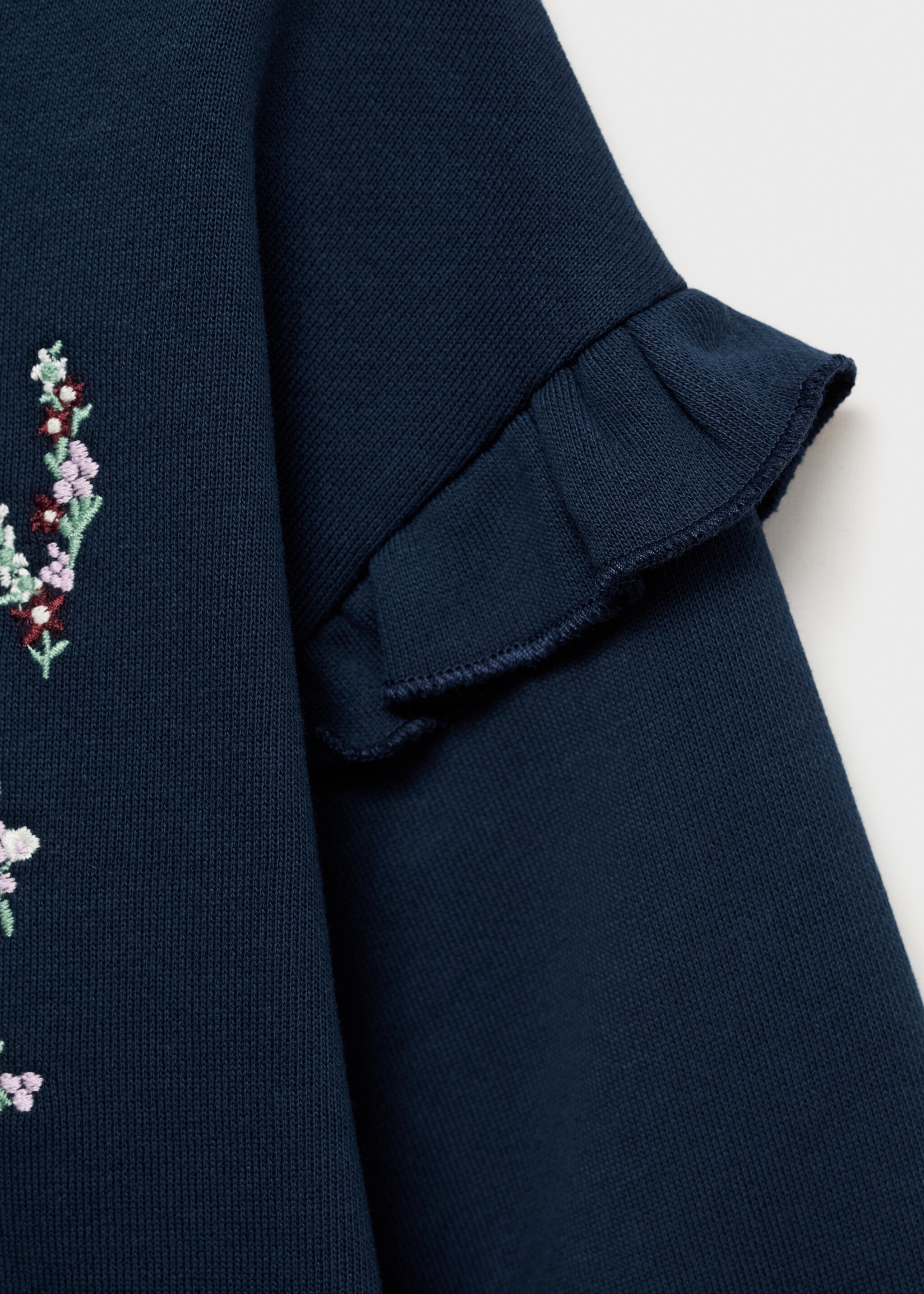 Embroidered detail cotton sweatshirt - Details of the article 0