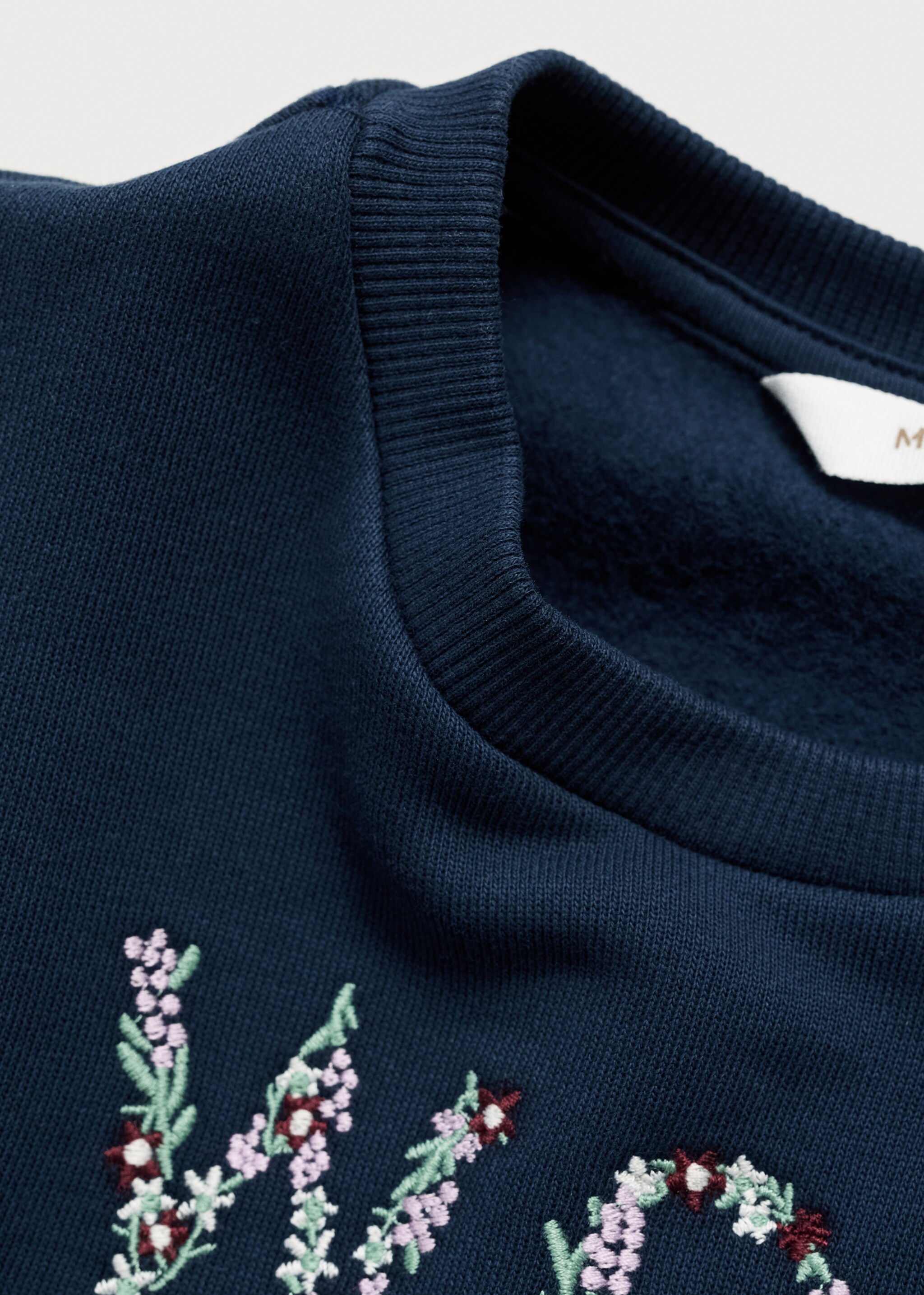 Embroidered detail cotton sweatshirt - Details of the article 8