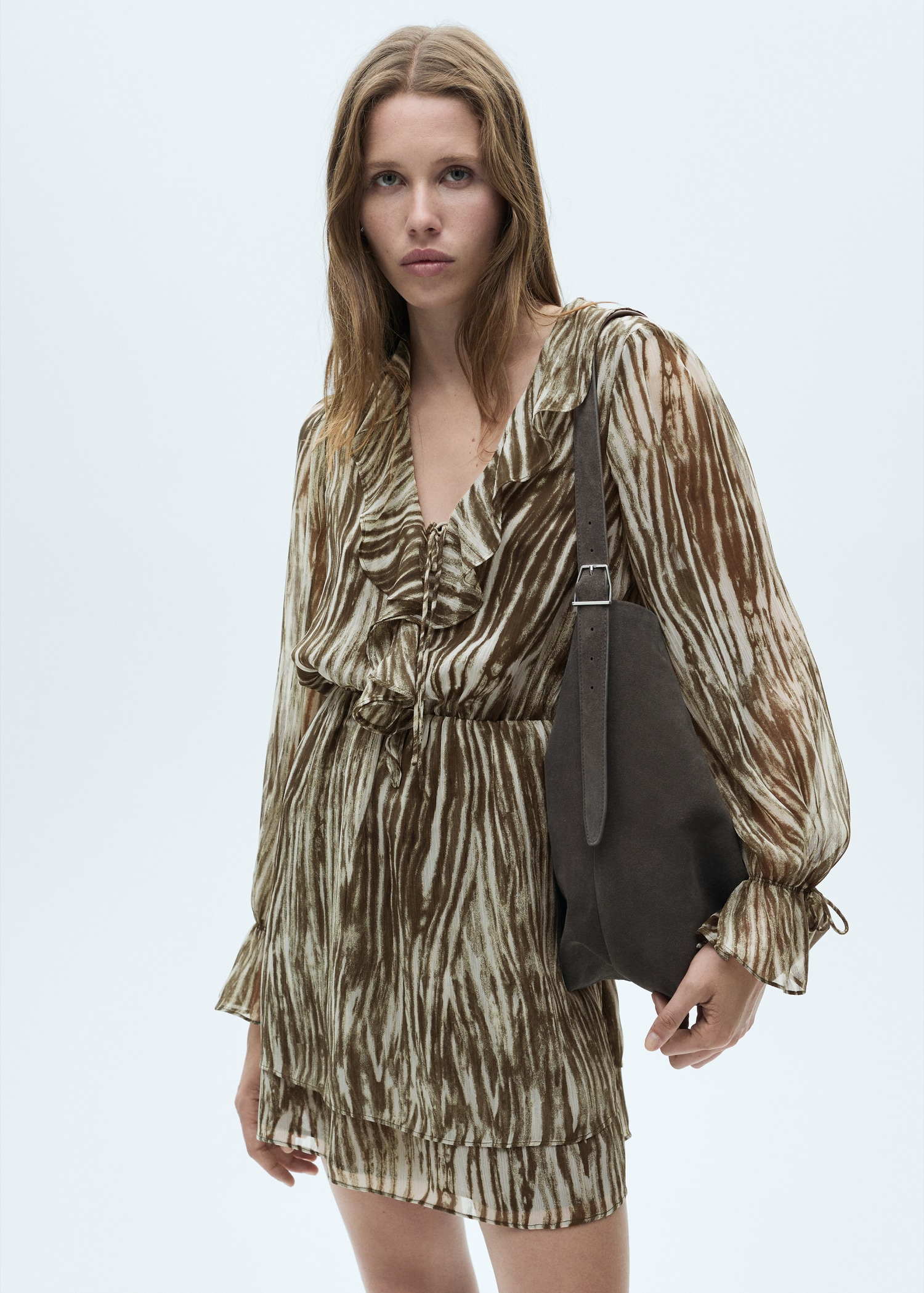 Robe Courte Fleurie Mango Robe Courte Imprimée Volants Femme MANGO