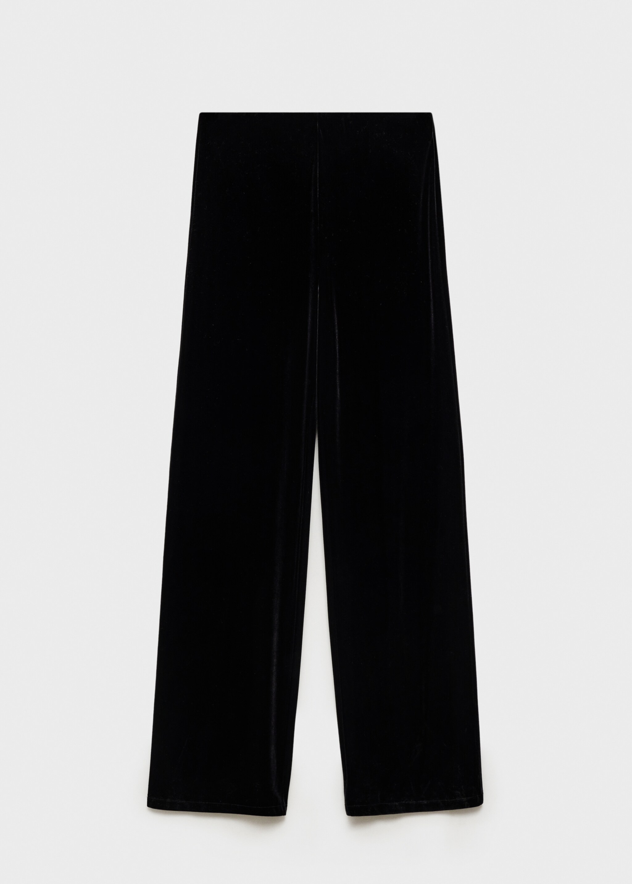 Wideleg-Samthose - Artikel ohne Model, Schwarz. Ref: 77037687-00.