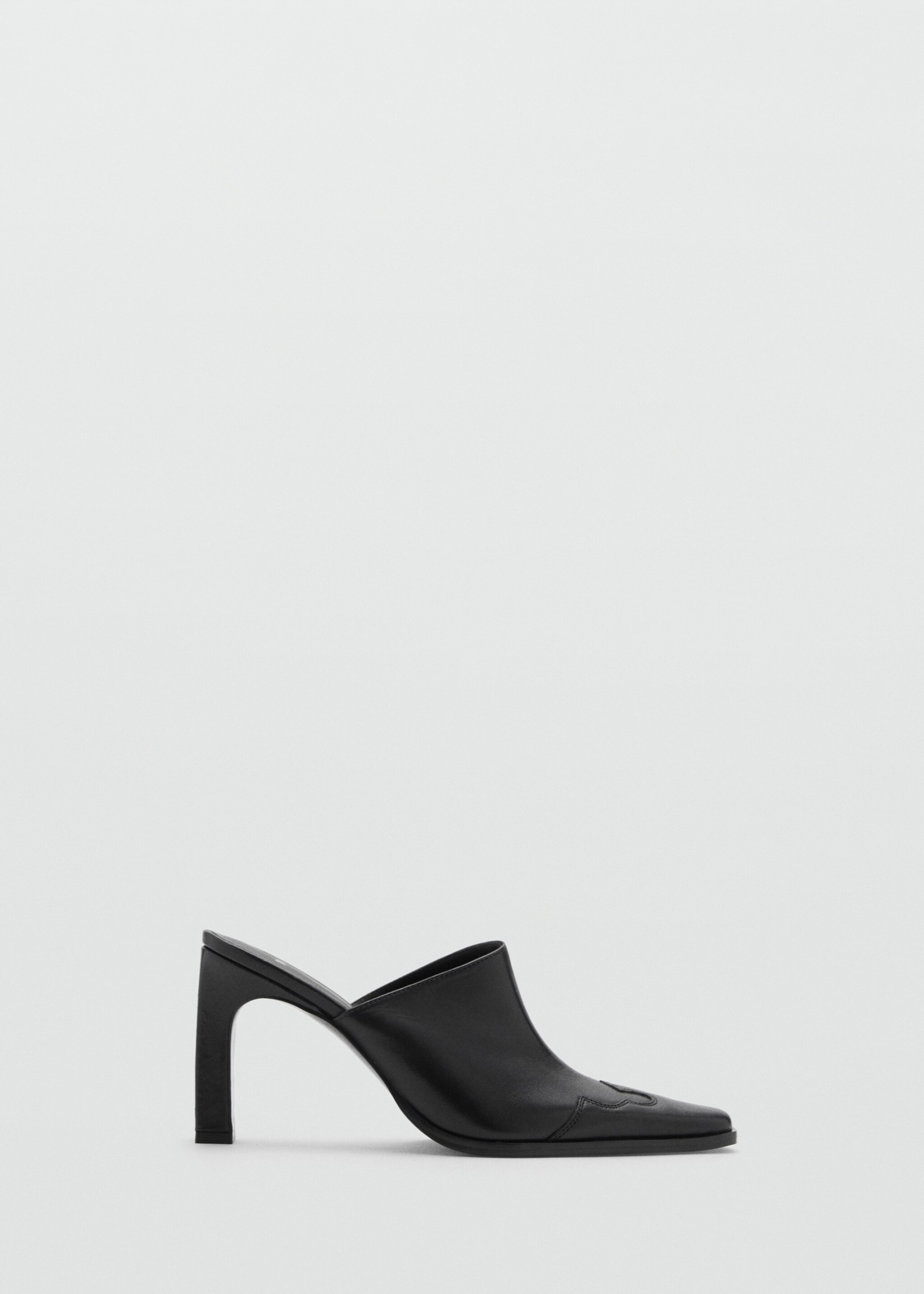 Leren slingback puntschoenen - Artikel zonder model, Zwart. Ref: 77037692-00.