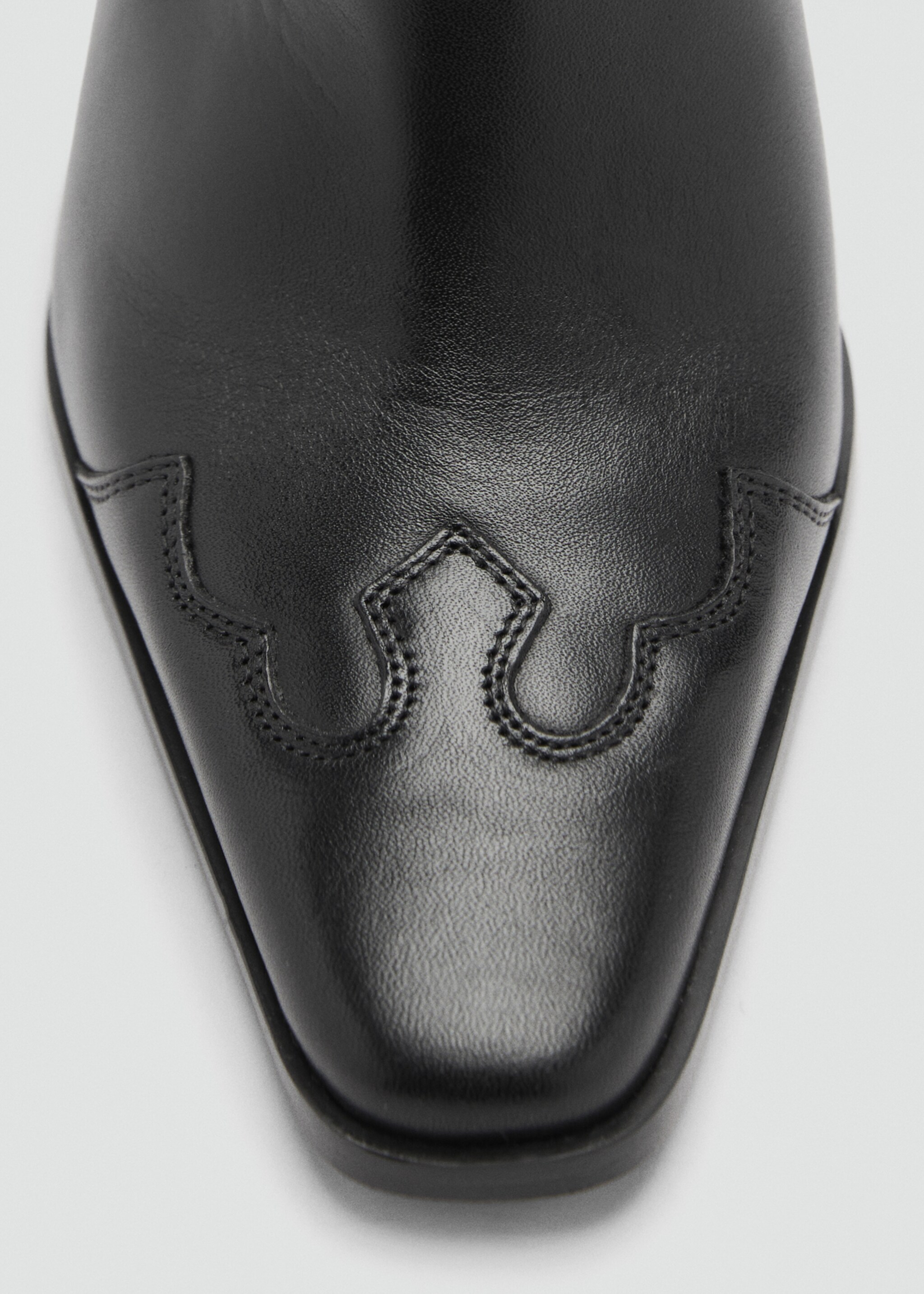 Leren slingback puntschoenen - Detail van het artikel 3, Zwart. Ref: 77037692-00.