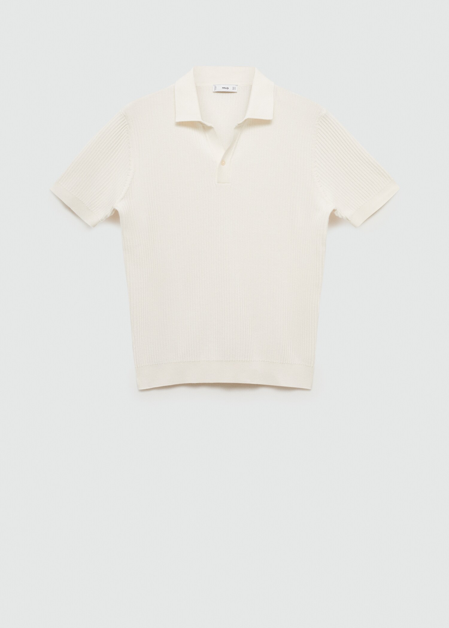 Polo punto fino algodón canalé - Artículo sin modelo