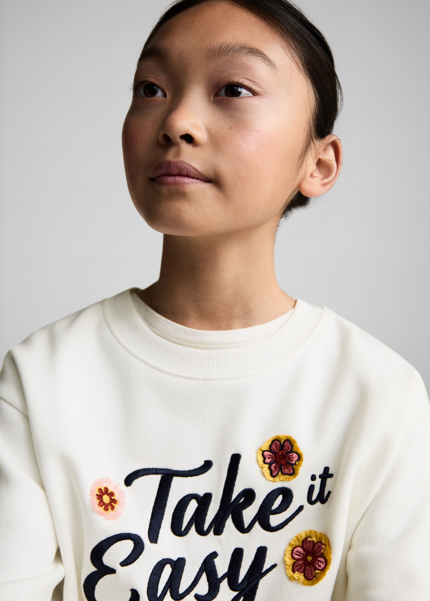 Floral embroidered sweatshirt - Details of the article 1
