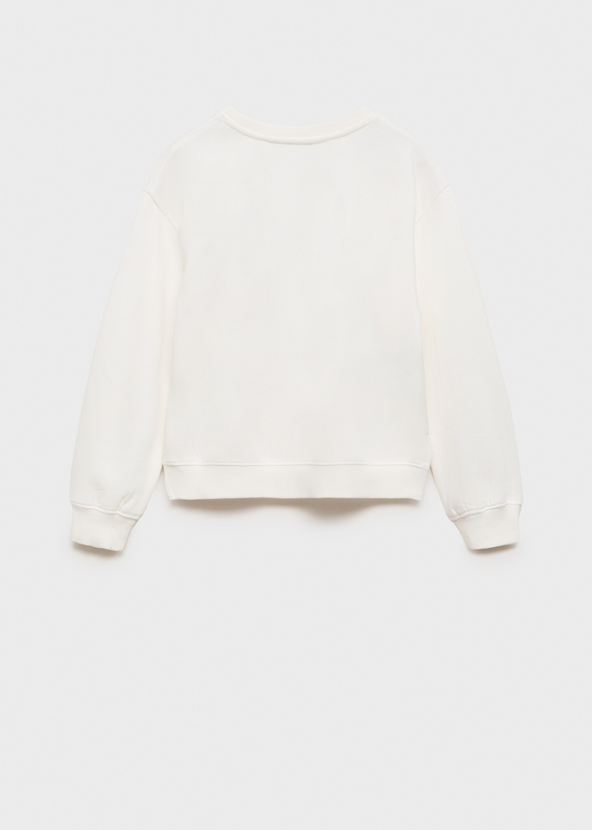 Sweatshirt met bloemborduursel - Achterkant van het artikel