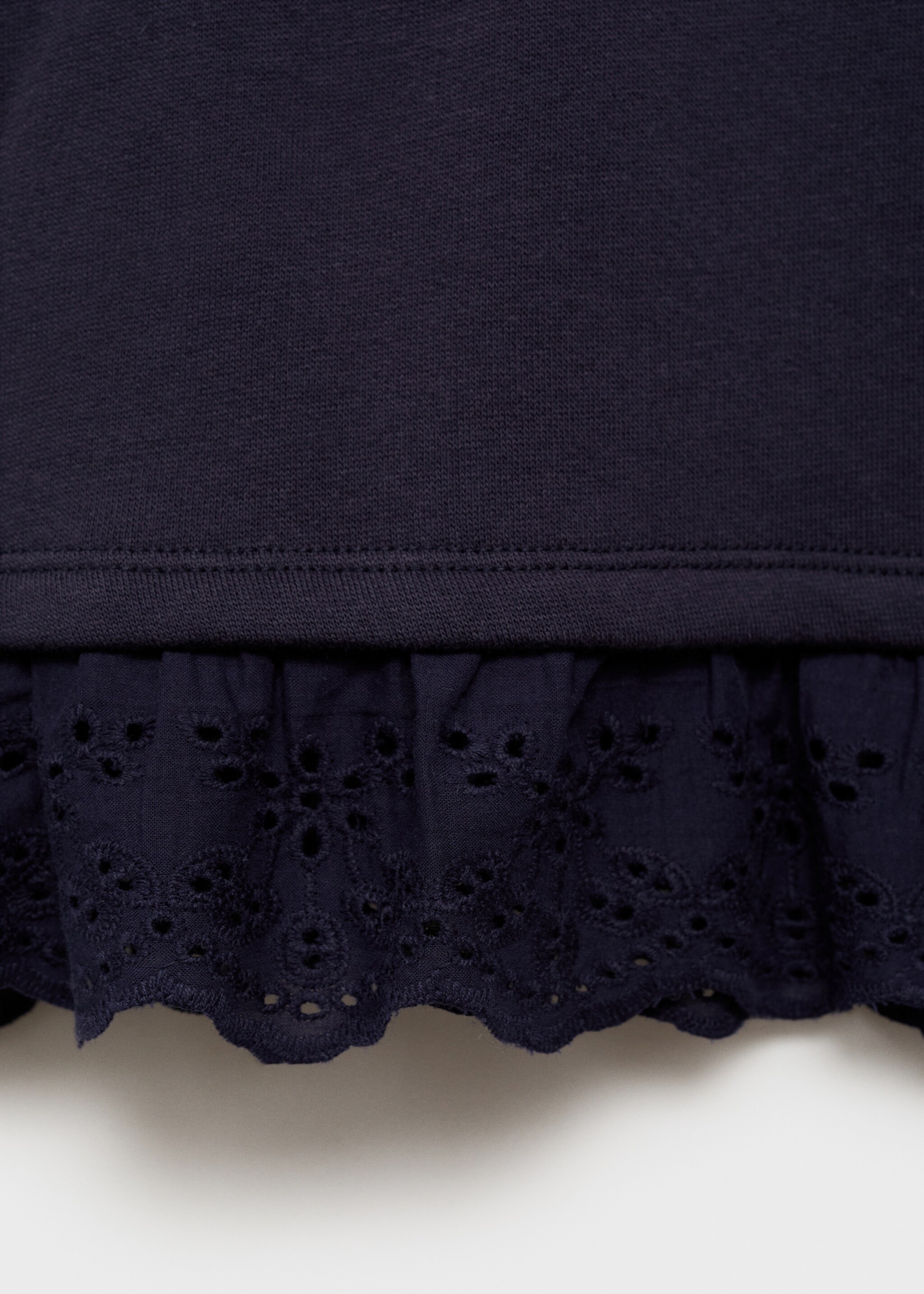 Robe sweat-shirt brodée - Détail de l'article 0, Bleu marine foncé. Ref: 77037716-00.