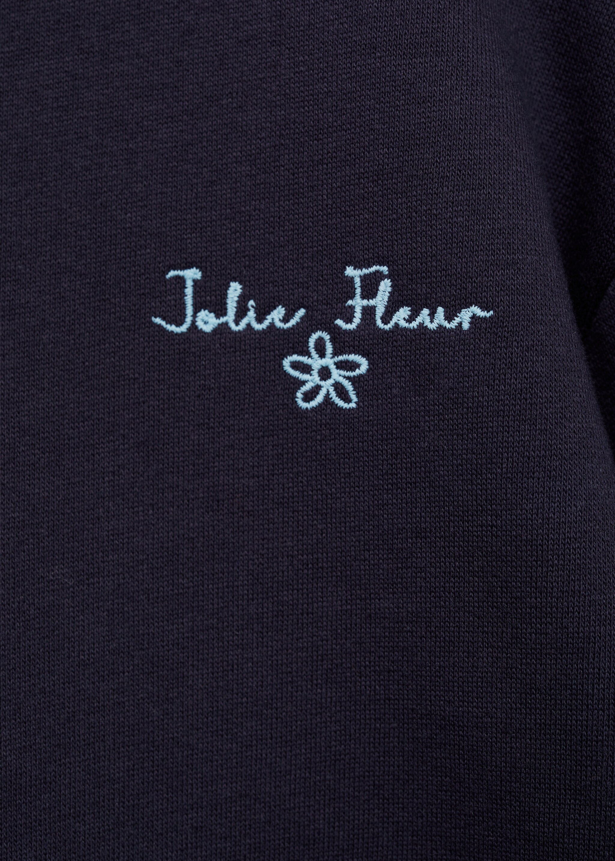 Robe sweat-shirt brodée - Détail de l'article 8, Bleu marine foncé. Ref: 77037716-00.
