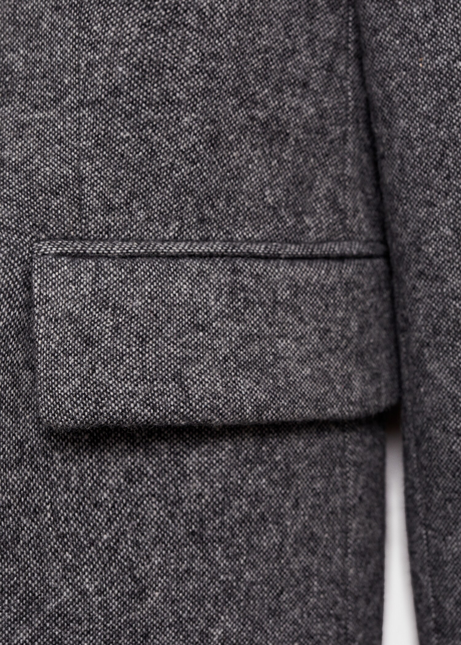 Flecked wool-blend suit blazer - Details of the article 0