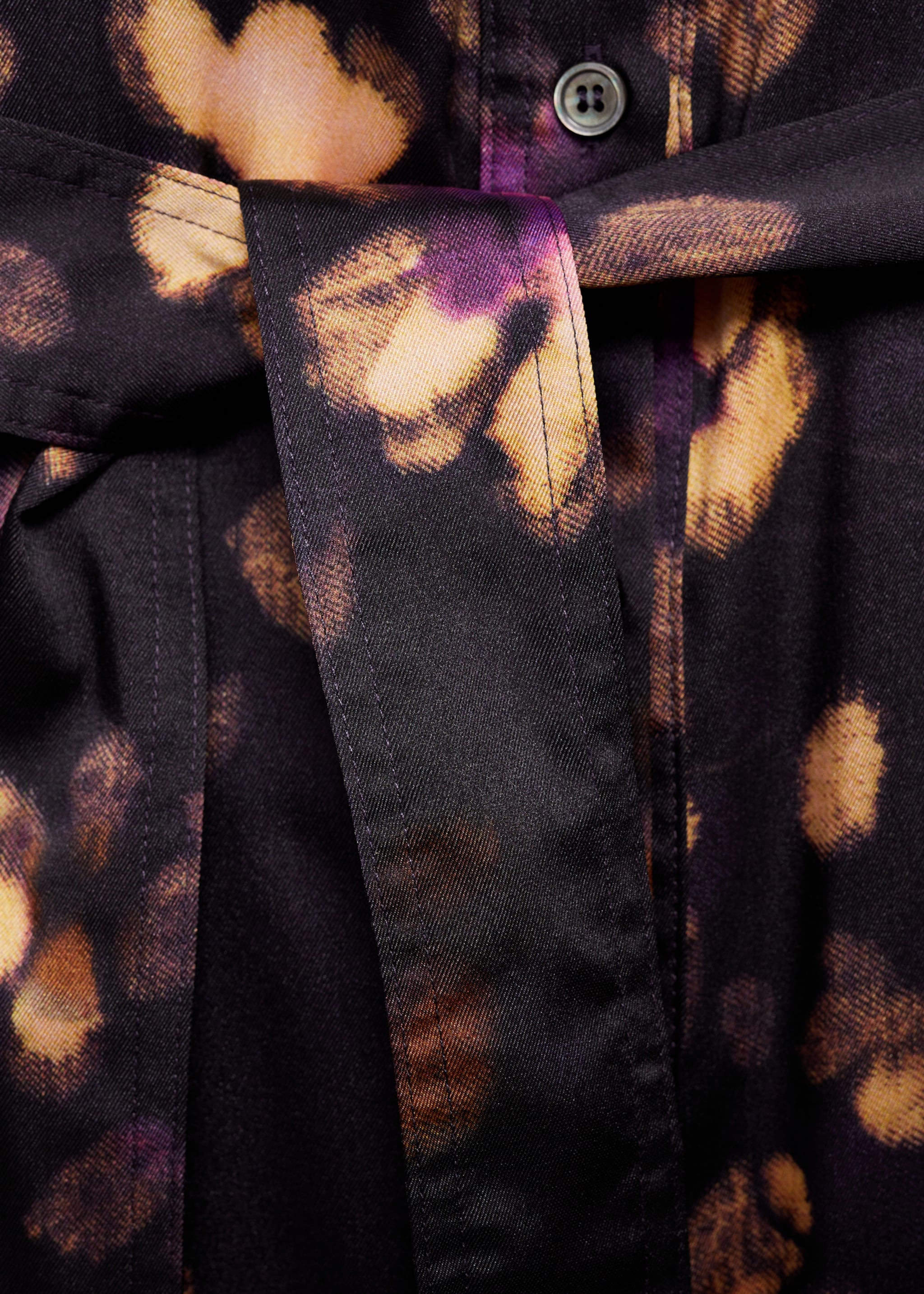 Printed shirt dress - Details of the article 0, Purple. Ref: 77037721-00.