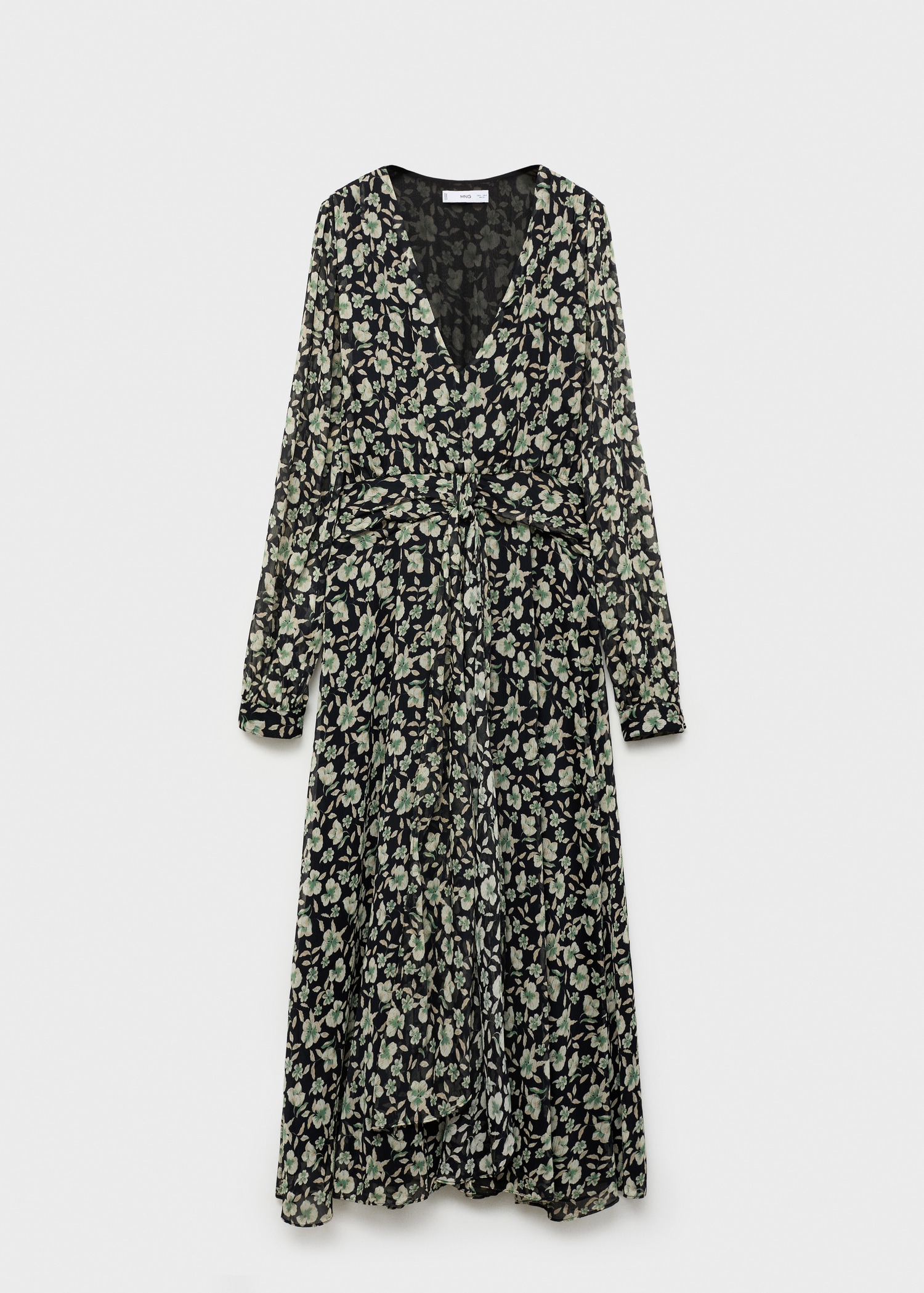 Dress Robe Pull Mango Outlet Floral Chiffon Dress Women MANGO
