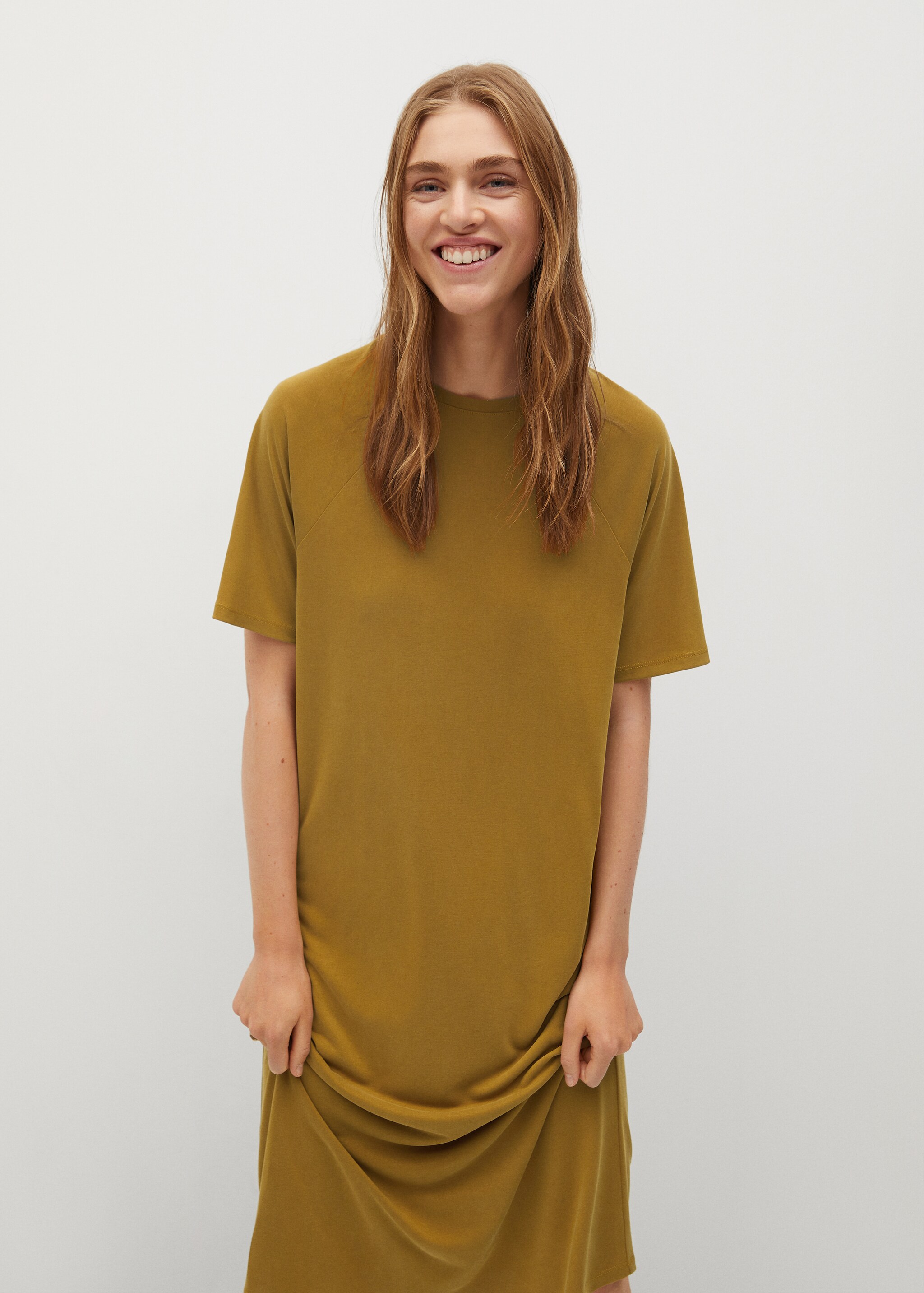 Vestido modal midi - Plano medio