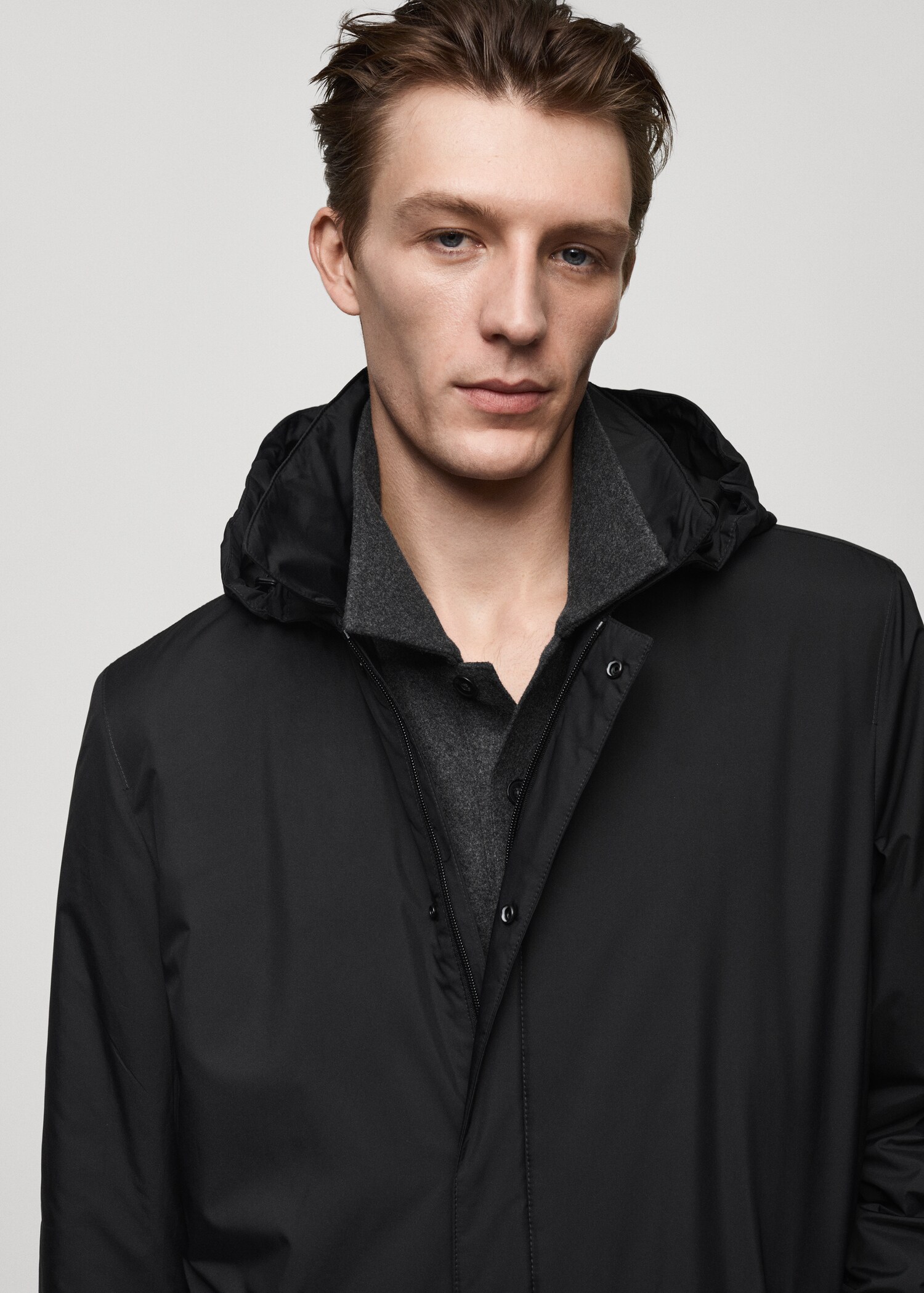 Water-repellent quilted parka - Details of the article 1