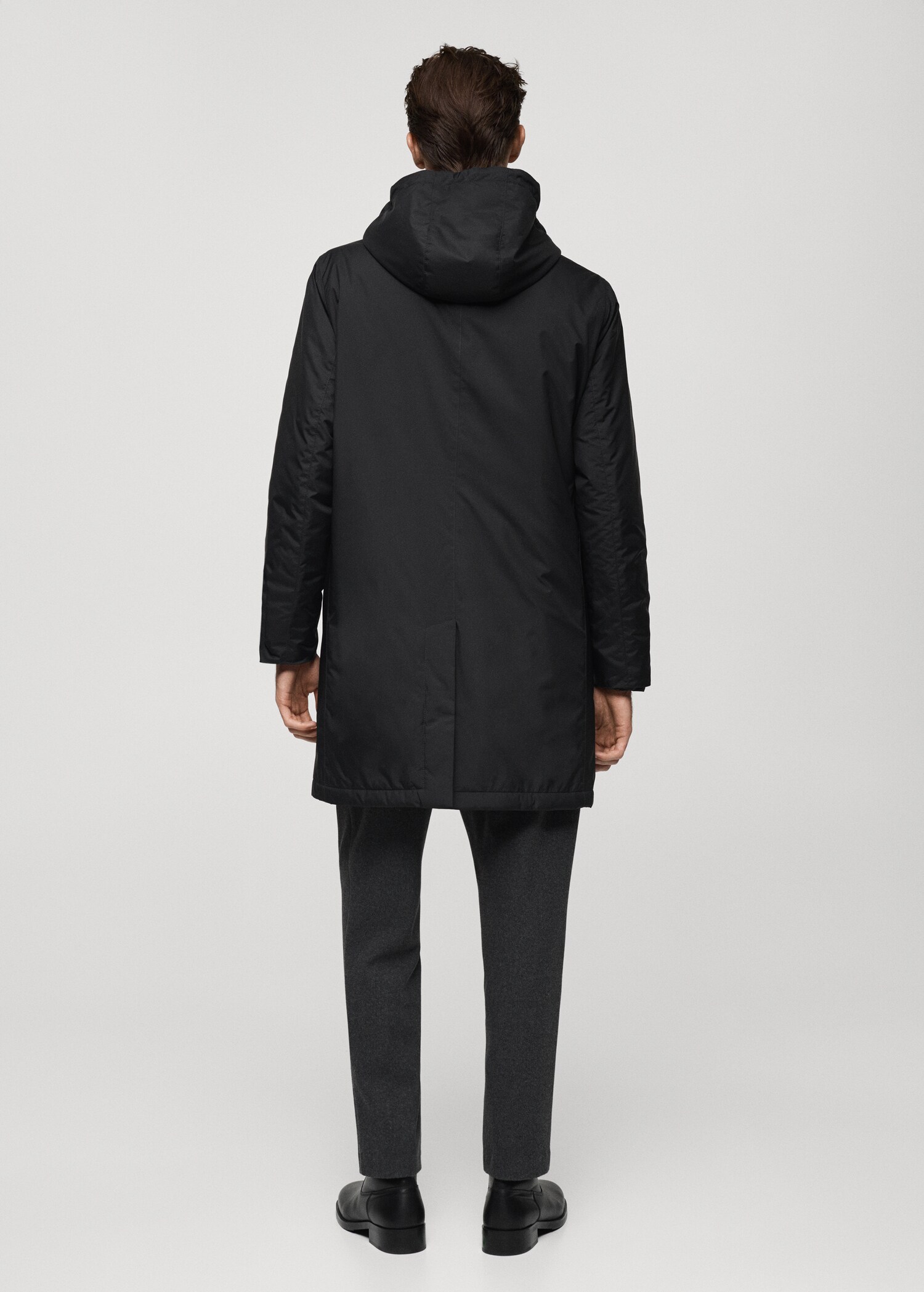 Water-repellent quilted parka - Reverse of the article