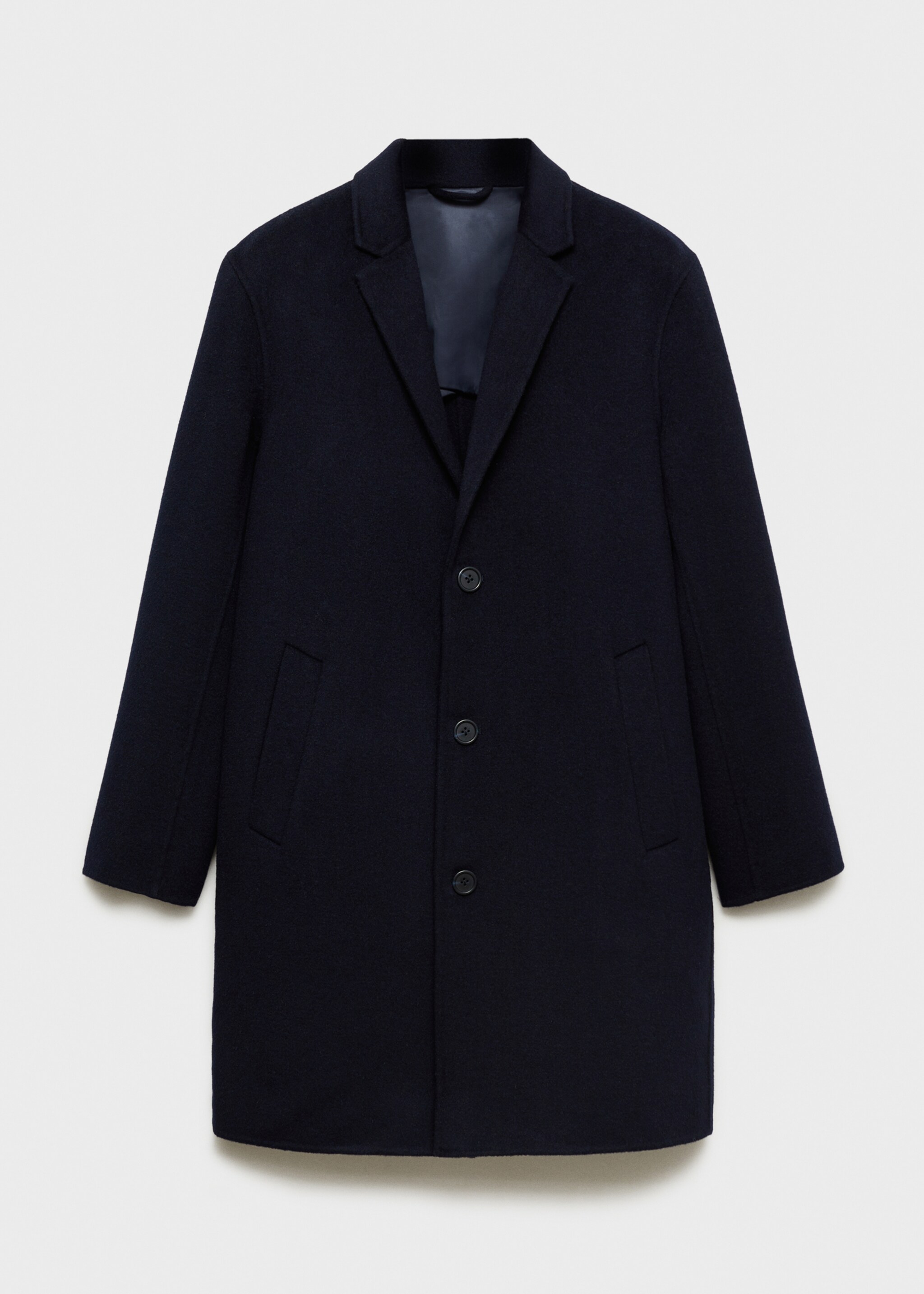 Handmade wool coat - Article without model, Dark Navy. Ref: 77037913-00.