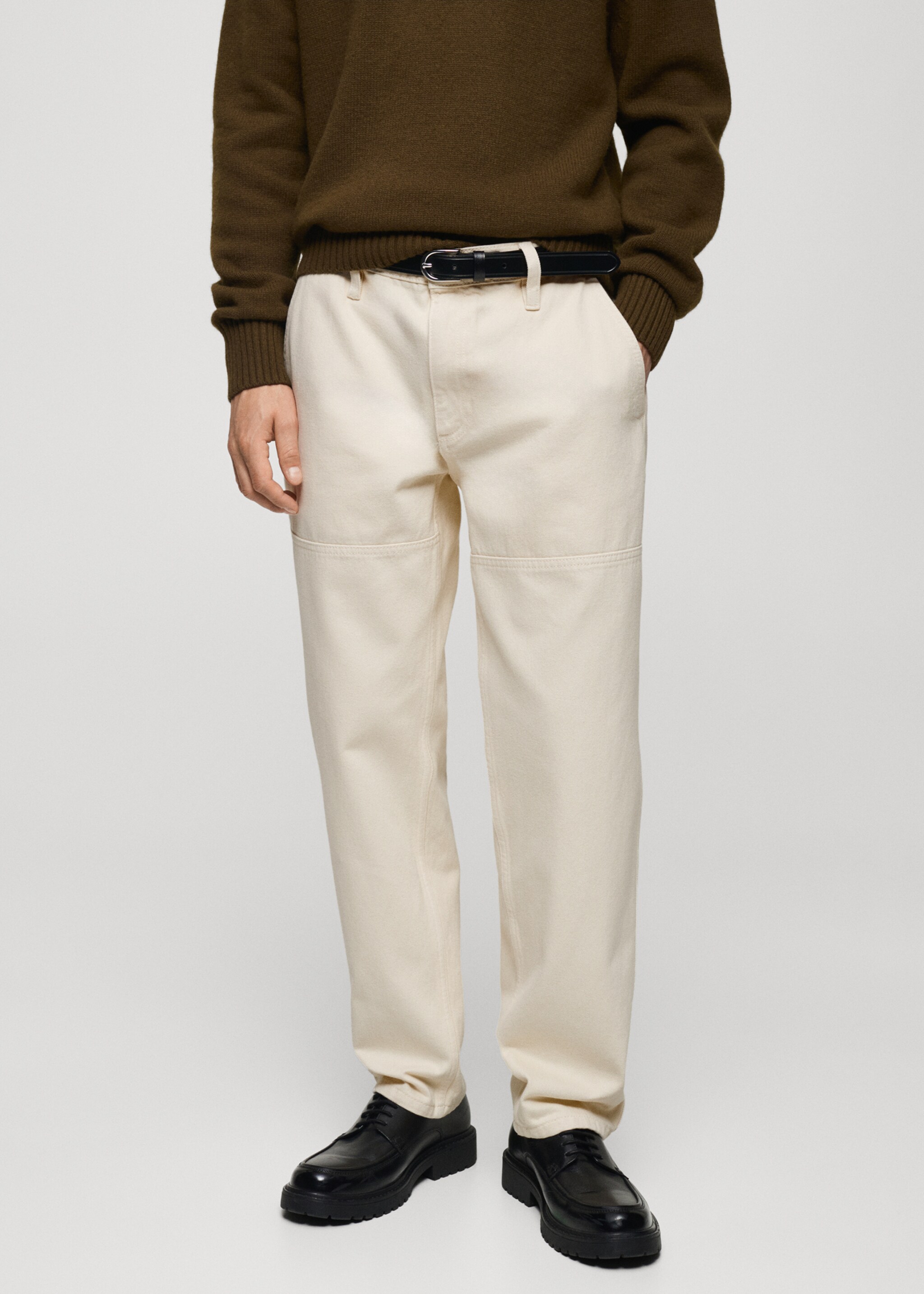 Regular-fit jeans with seam detail - Medium plane