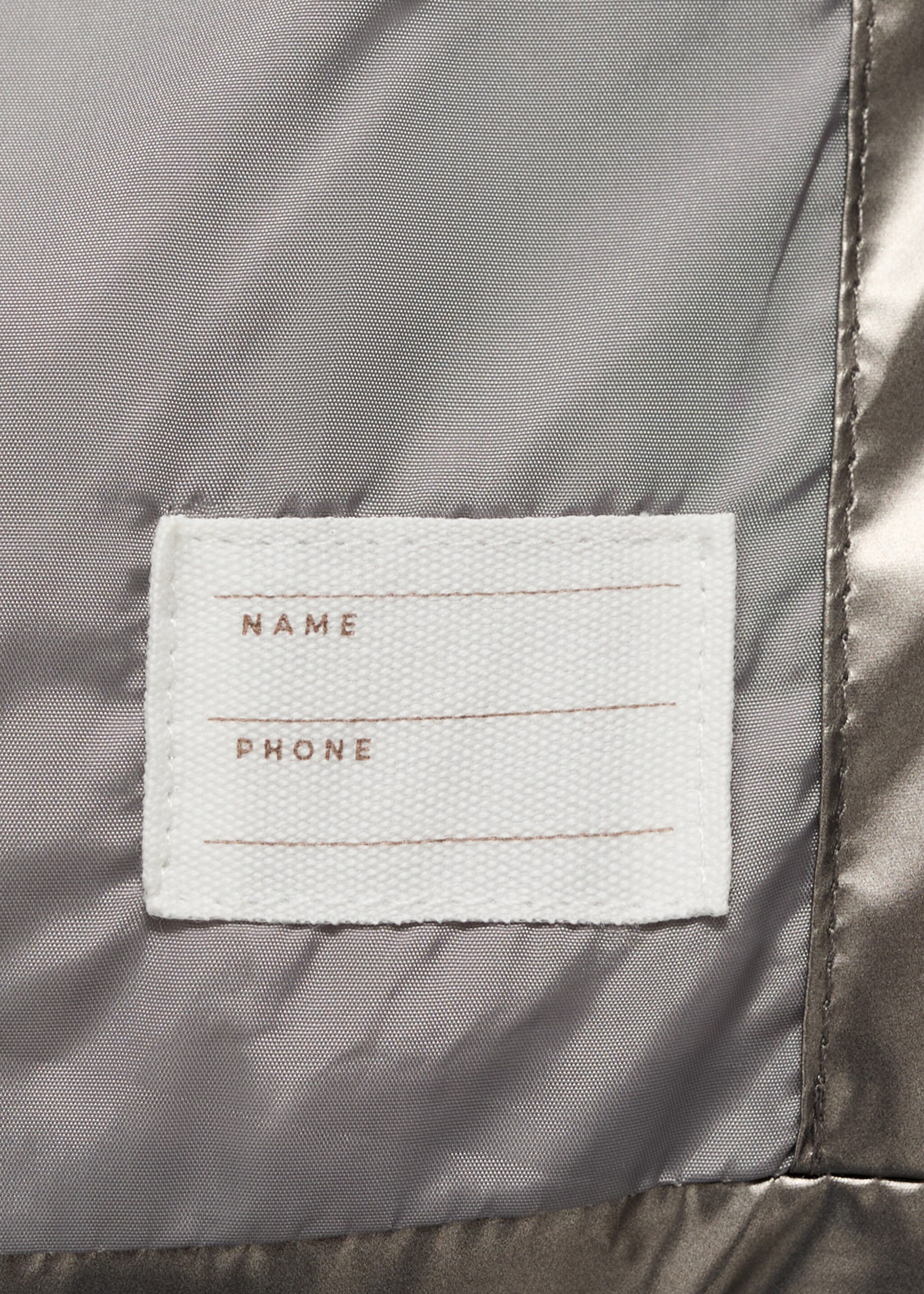 Quilted jacket - Details of the article 0, Silver. Ref: 77037923-00.