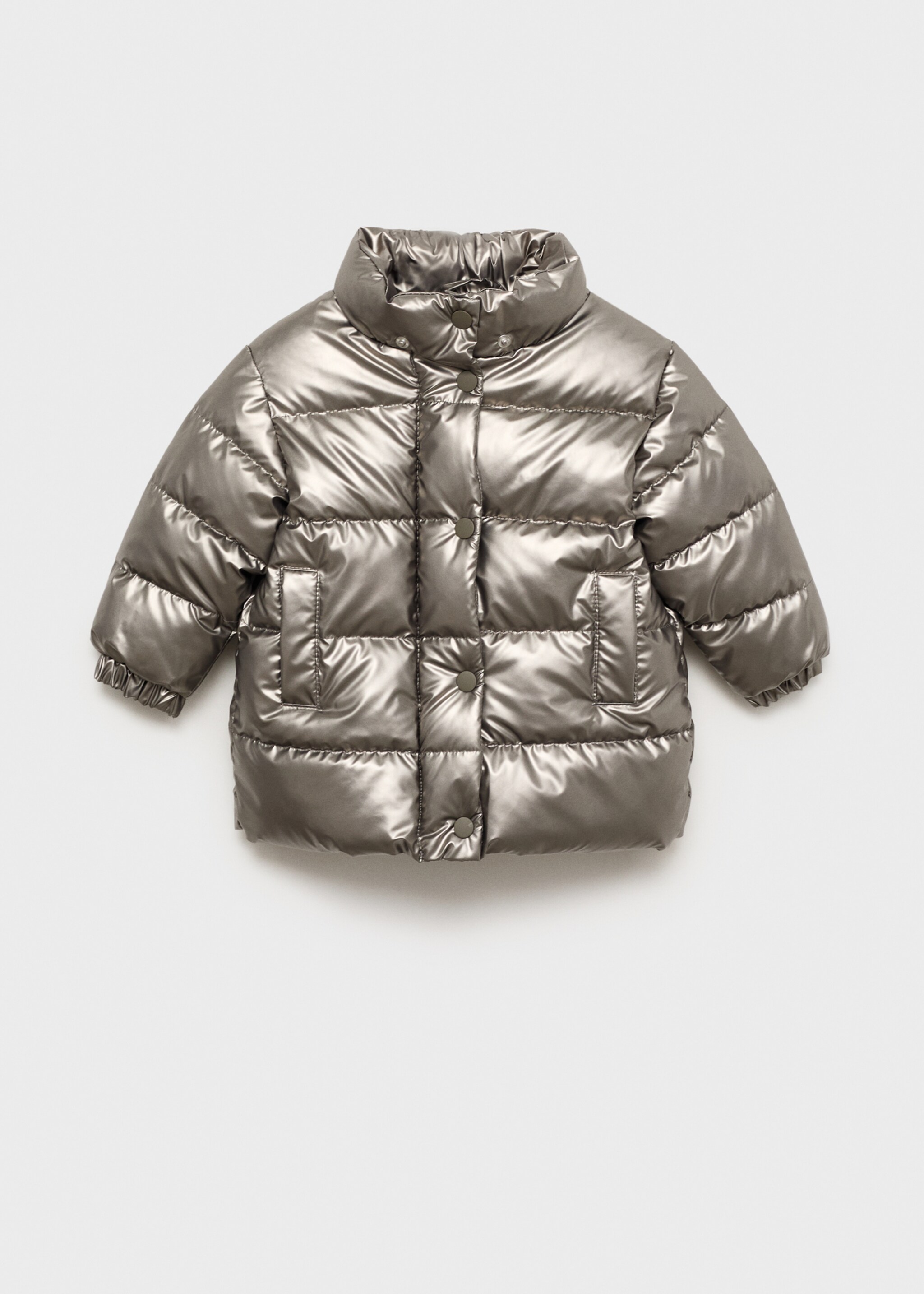 Quilted jacket - Details of the article 8, Silver. Ref: 77037923-00.