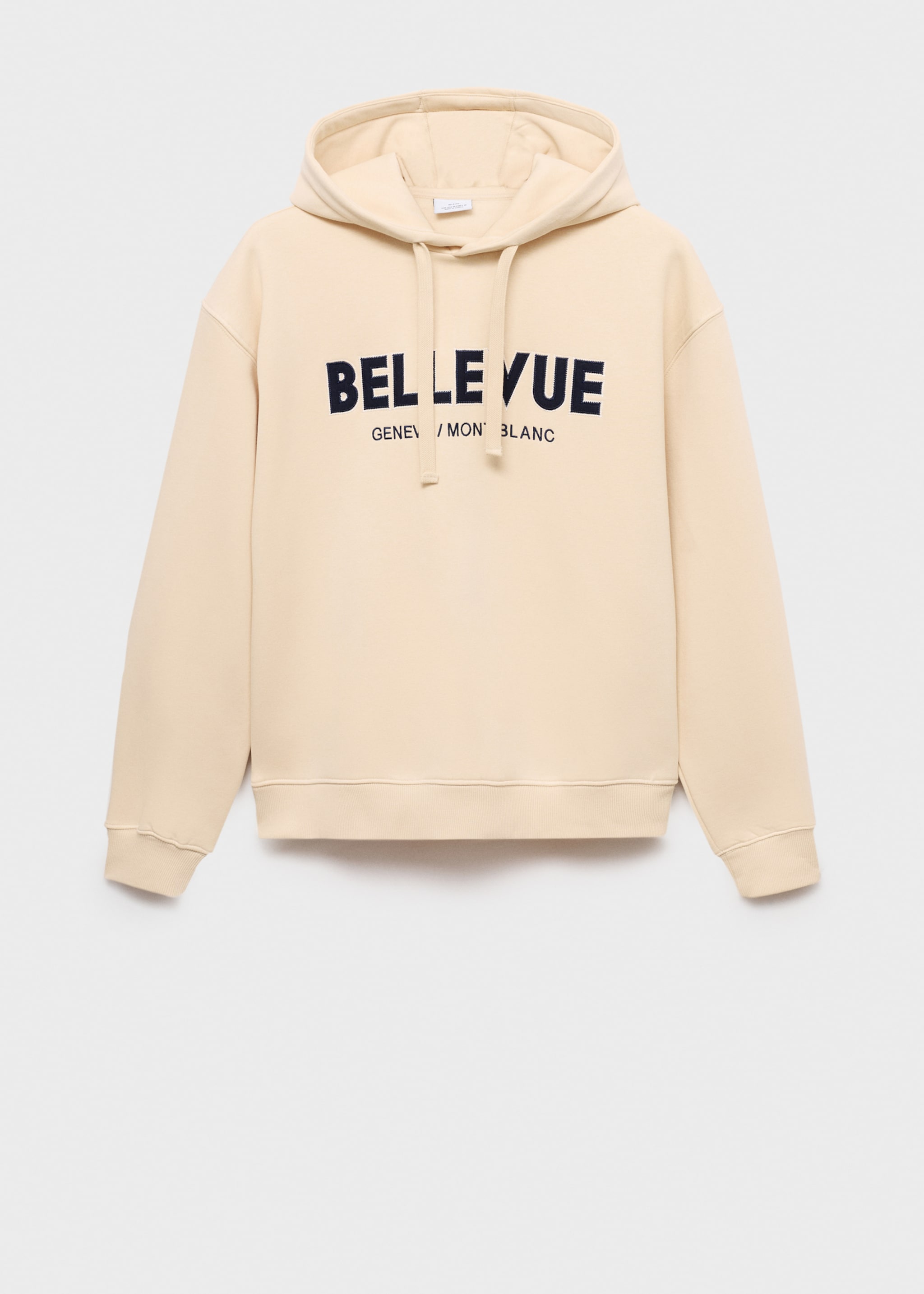 Cotton sweatshirt with printed text - Article without model, Ecru. Ref: 77037924-00.