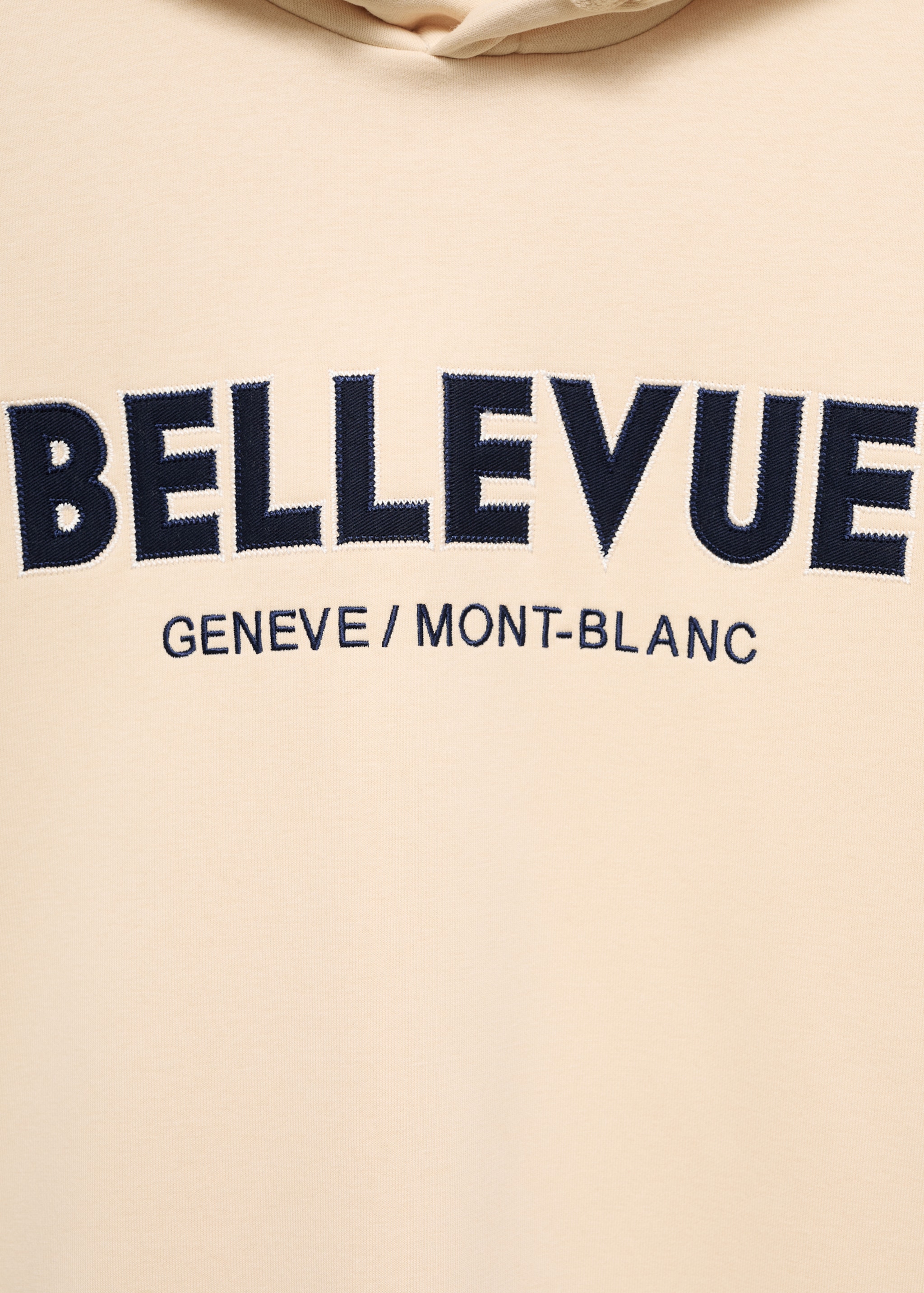Cotton sweatshirt with printed text - Details of the article 8, Ecru. Ref: 77037924-00.