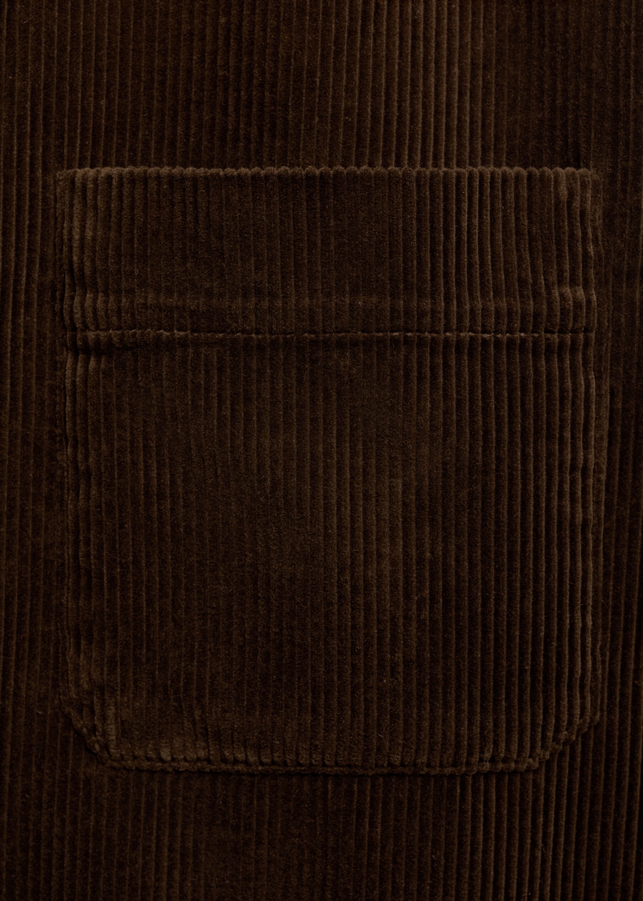 Πουκάμισο κοτλέ τσέπη - Λεπτομέρεια του προϊόντος 0, Καφέ. Ref: 77037925-00.