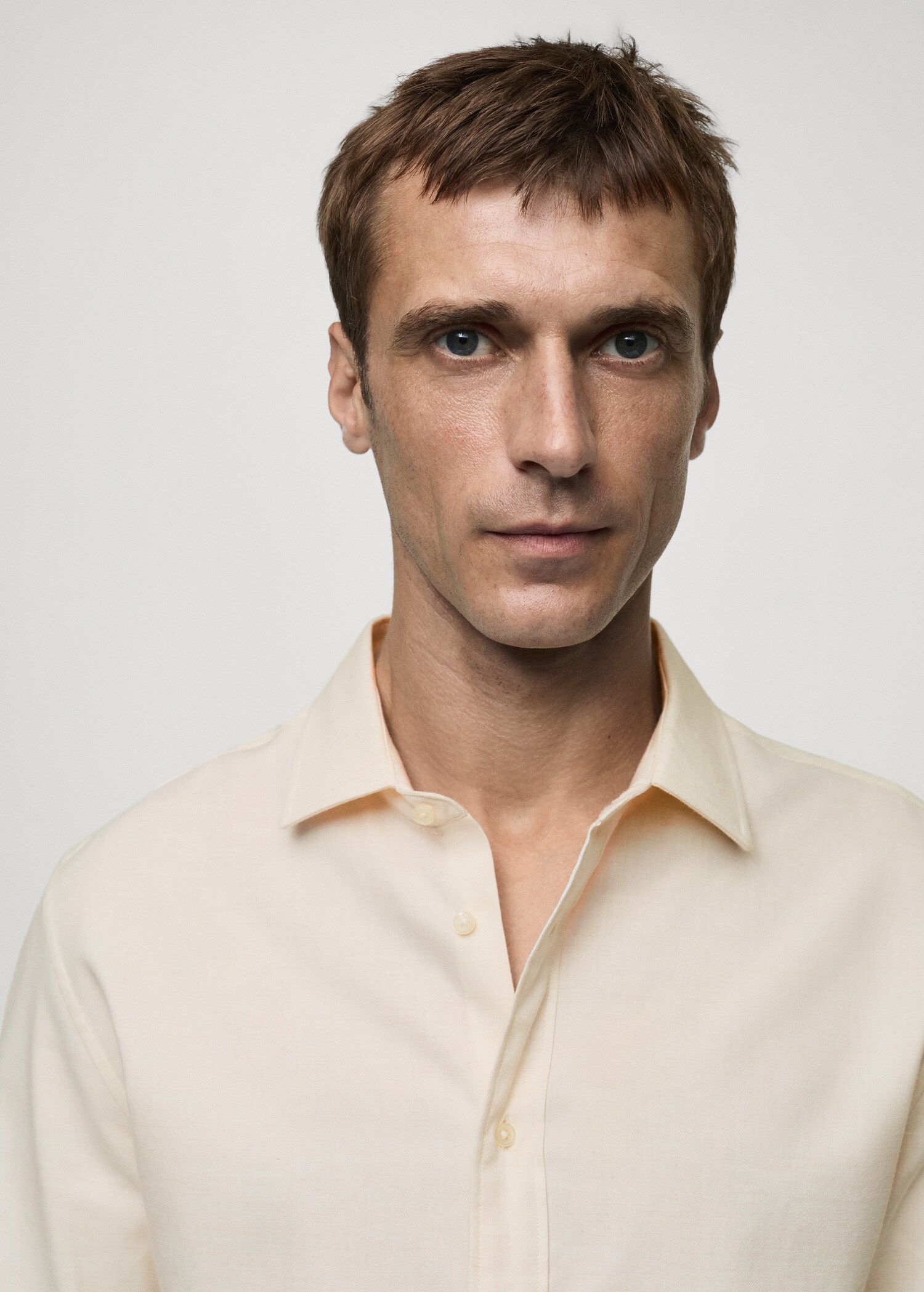 100% cotton flannel slim-fit shirt - Details of the article 1