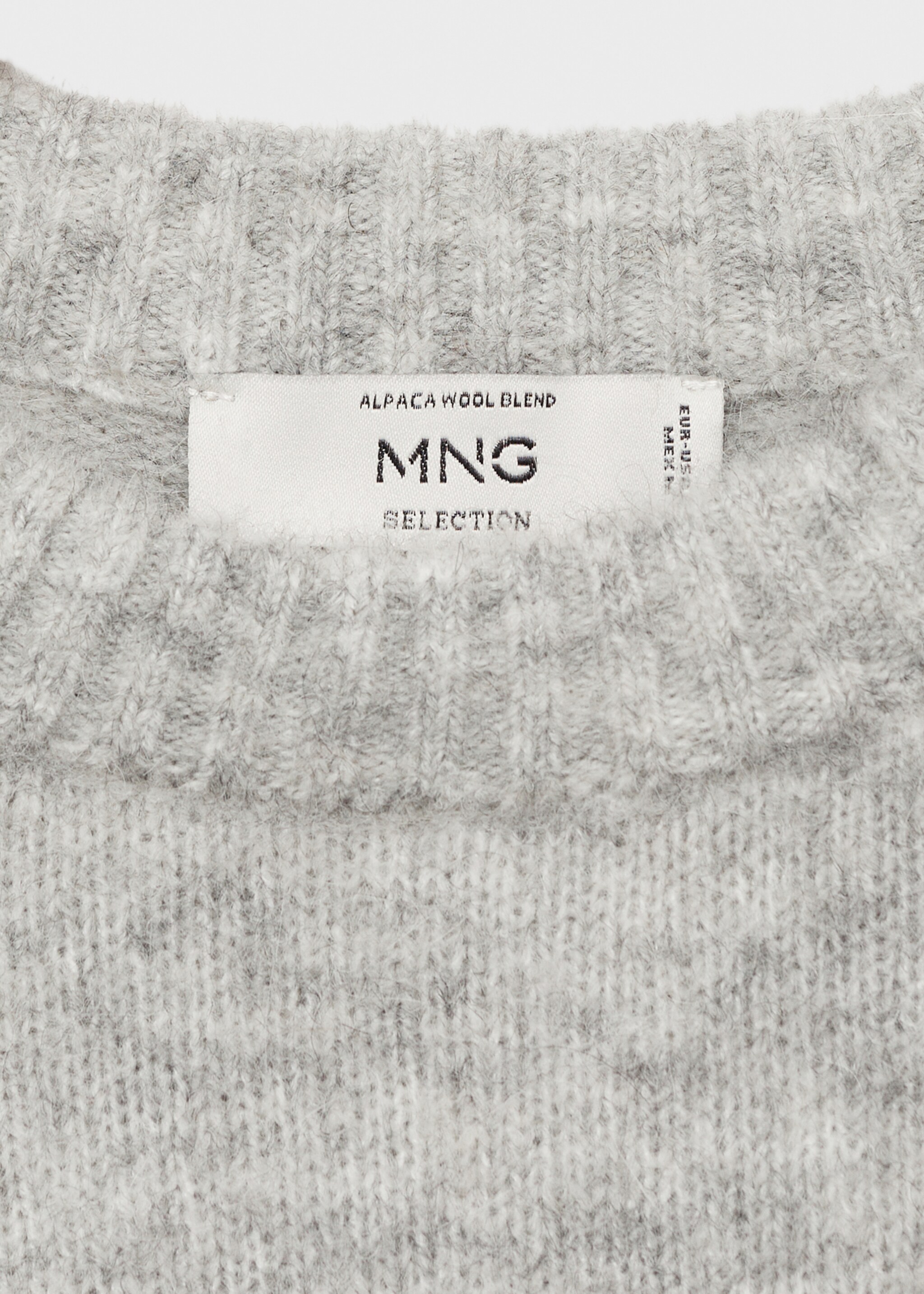 Pull-over laine et alpaga mélangés - Détail de l'article 8, Gris. Ref: 77037929-00.