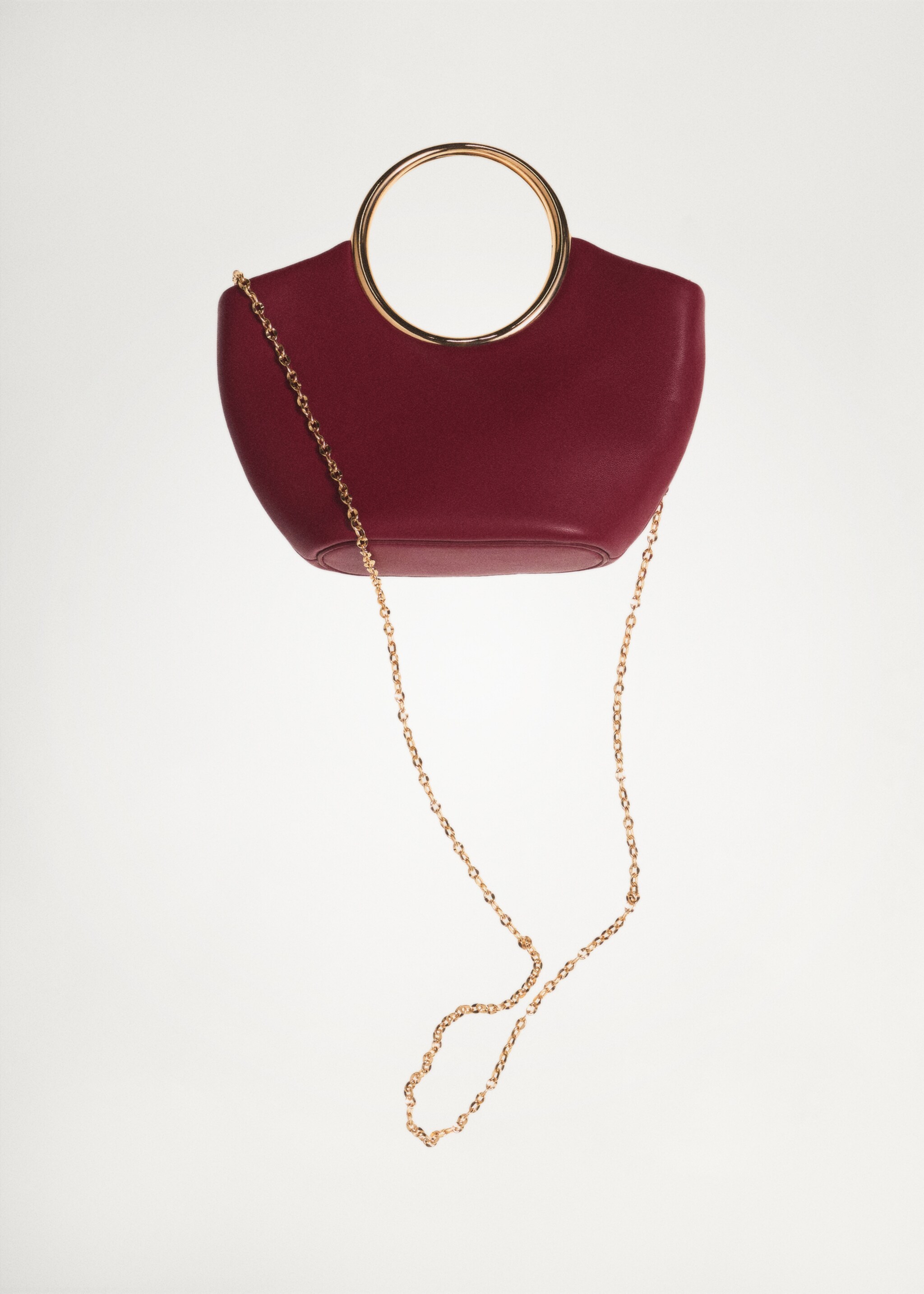 Bolso de mano detalles metálicos - Detalle del artículo 5, Rojo. Ref: 77037931-00.