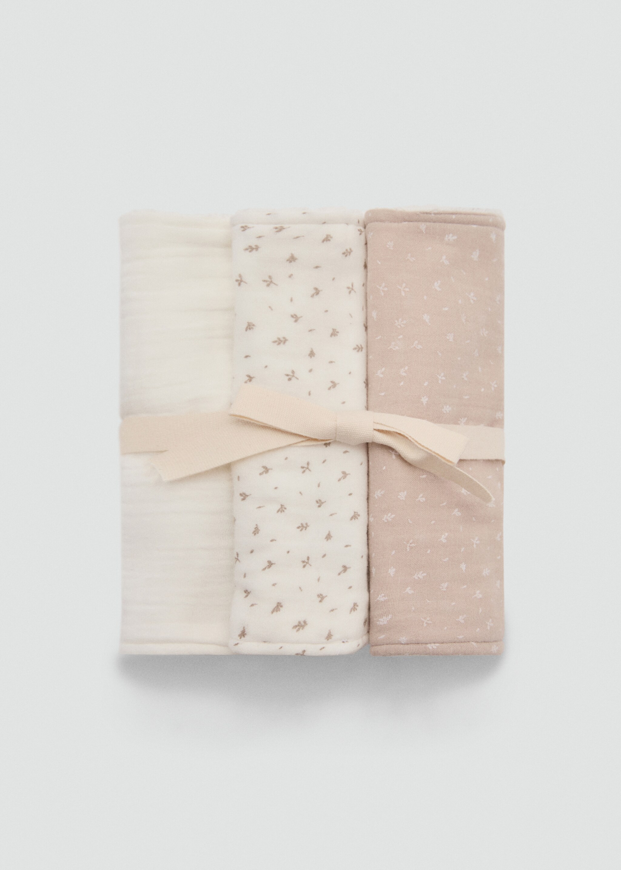 Pack of 3 cotton towels - Article without model, Sand. Ref: 77037935-00.