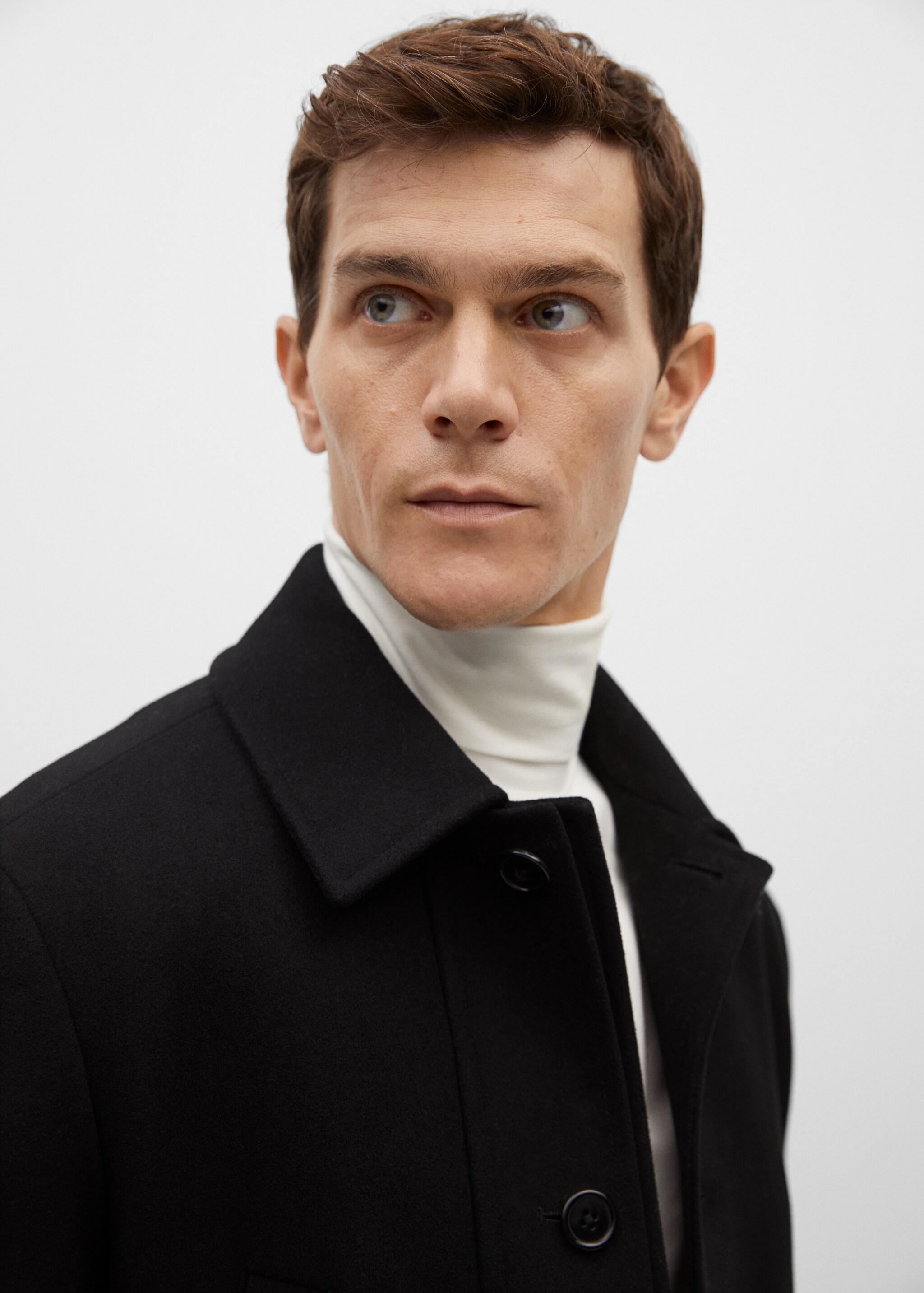 Long recycled wool coat - Details of the article 2