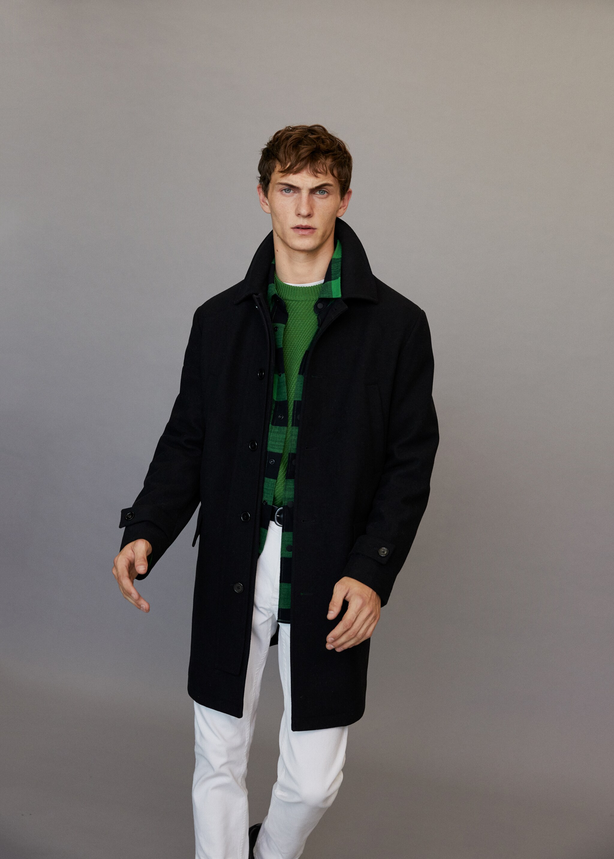 Long recycled wool coat - Details of the article 5