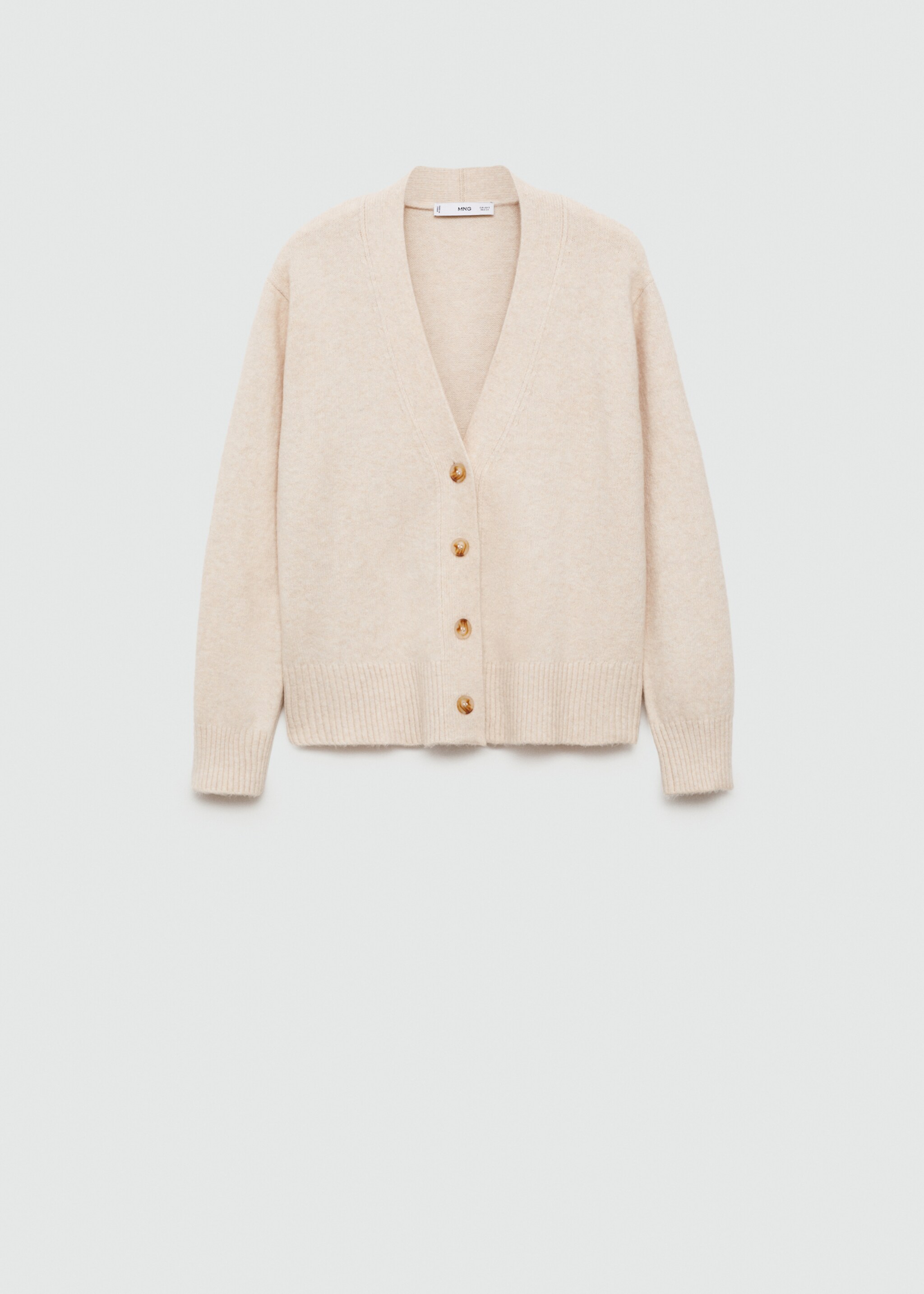 Strickjacke mit Knöpfen - Artikel ohne Model, Sandfarben. Ref: 77038269-00.