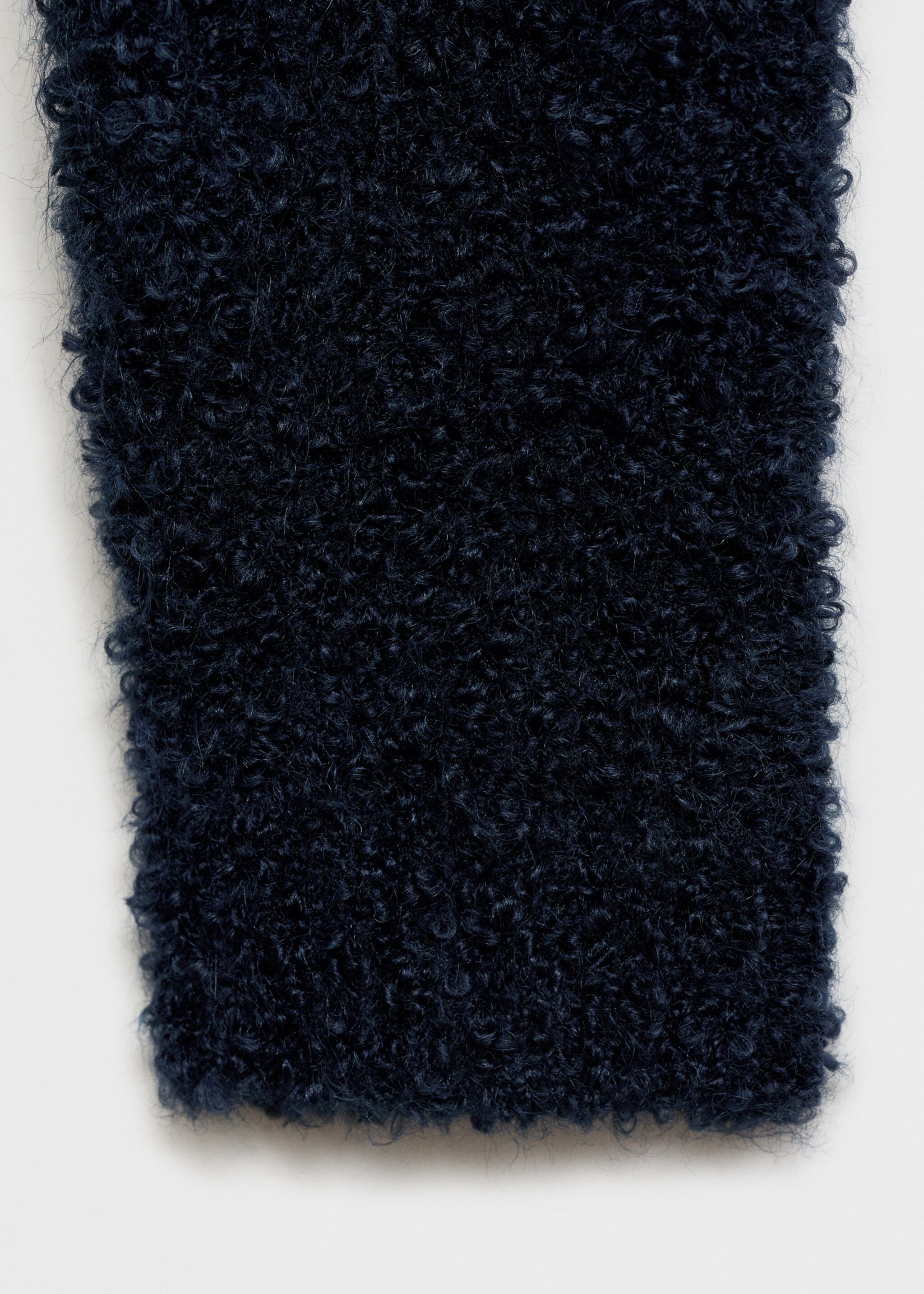 Bouclé-knit cardigan - Details of the article 0, Dark Navy. Ref: 77038271-00.