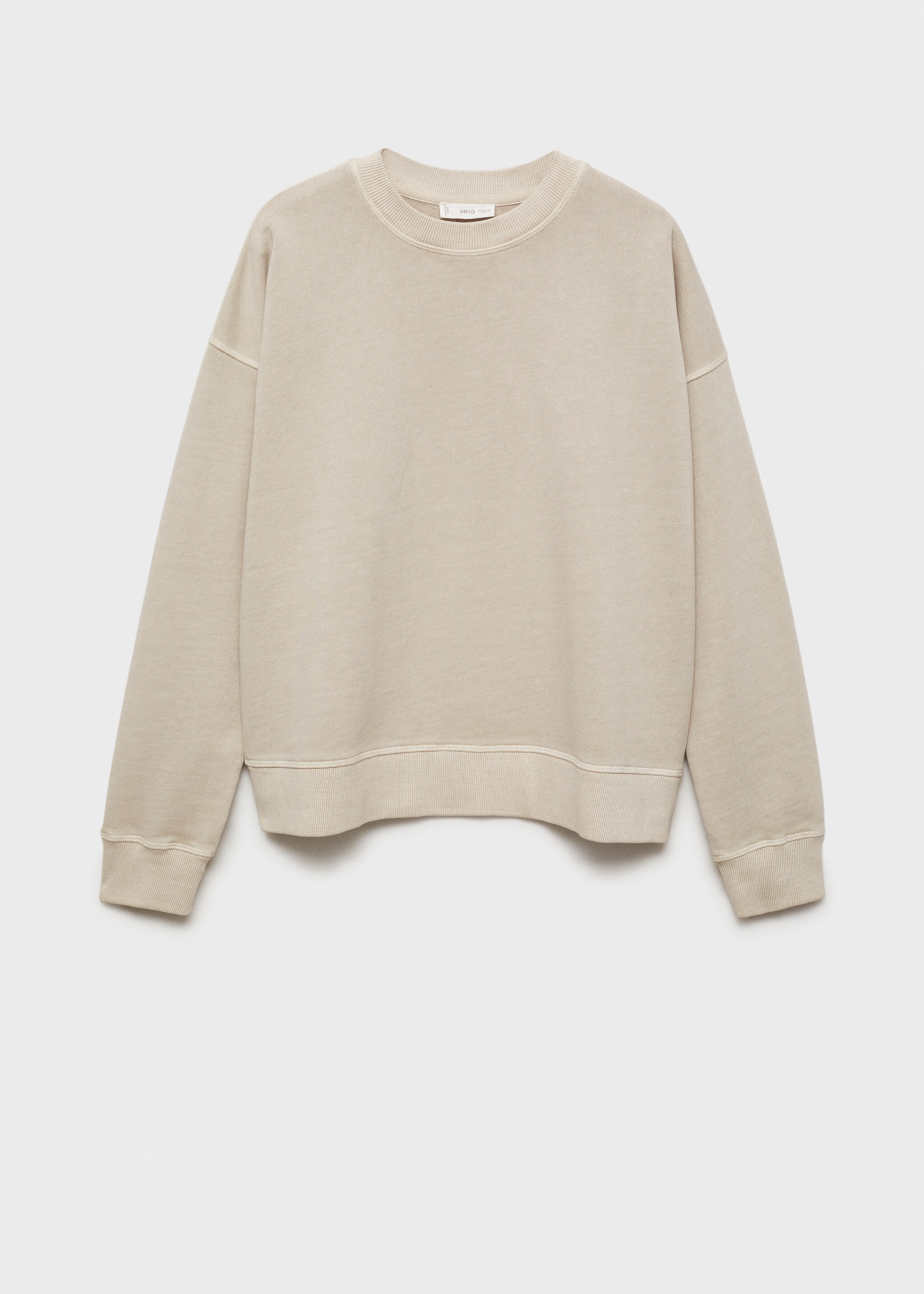Cotton sweatshirt - Article without model, Ecru. Ref: 77038273-00.