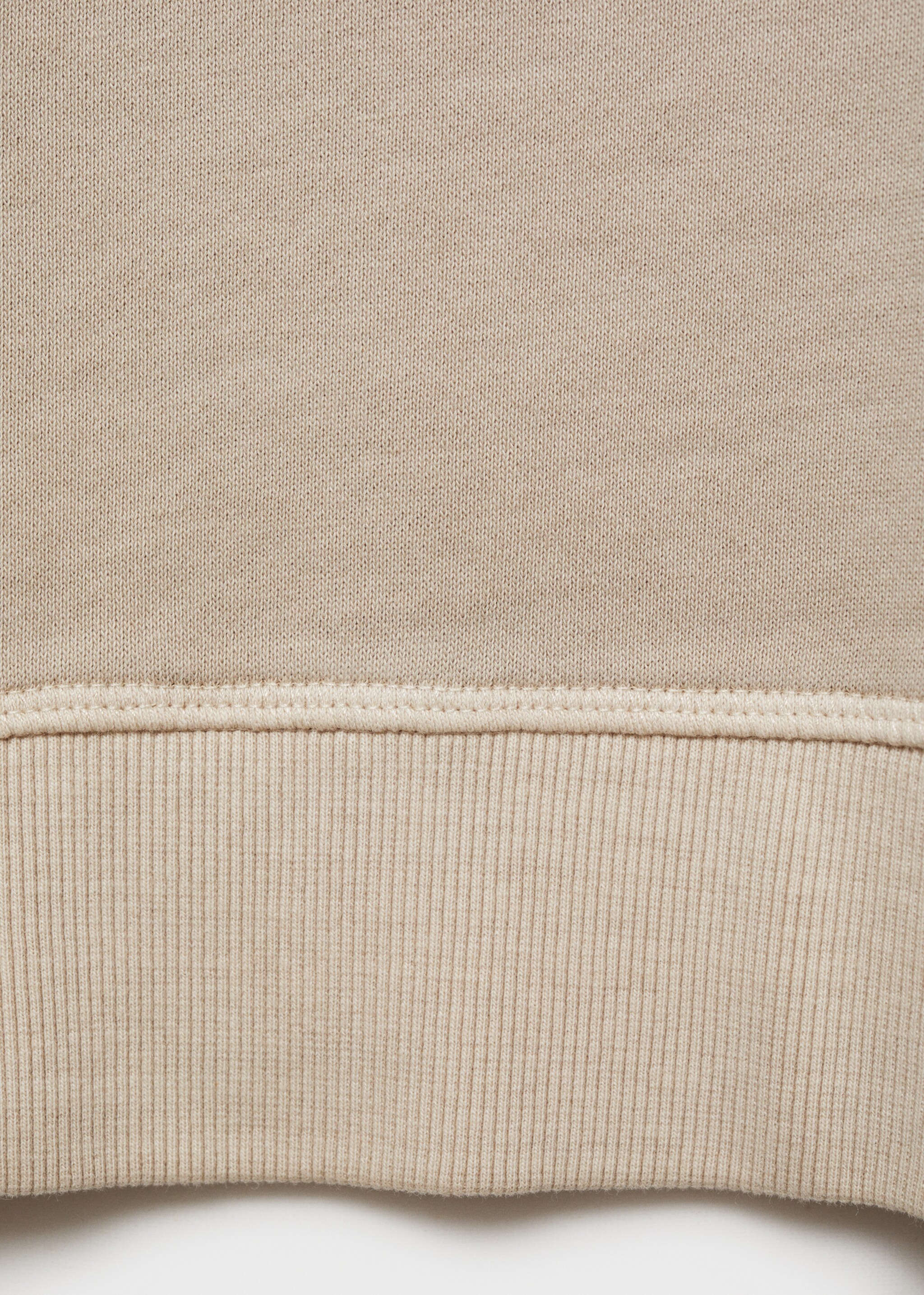 Cotton sweatshirt - Details of the article 0, Ecru. Ref: 77038273-00.