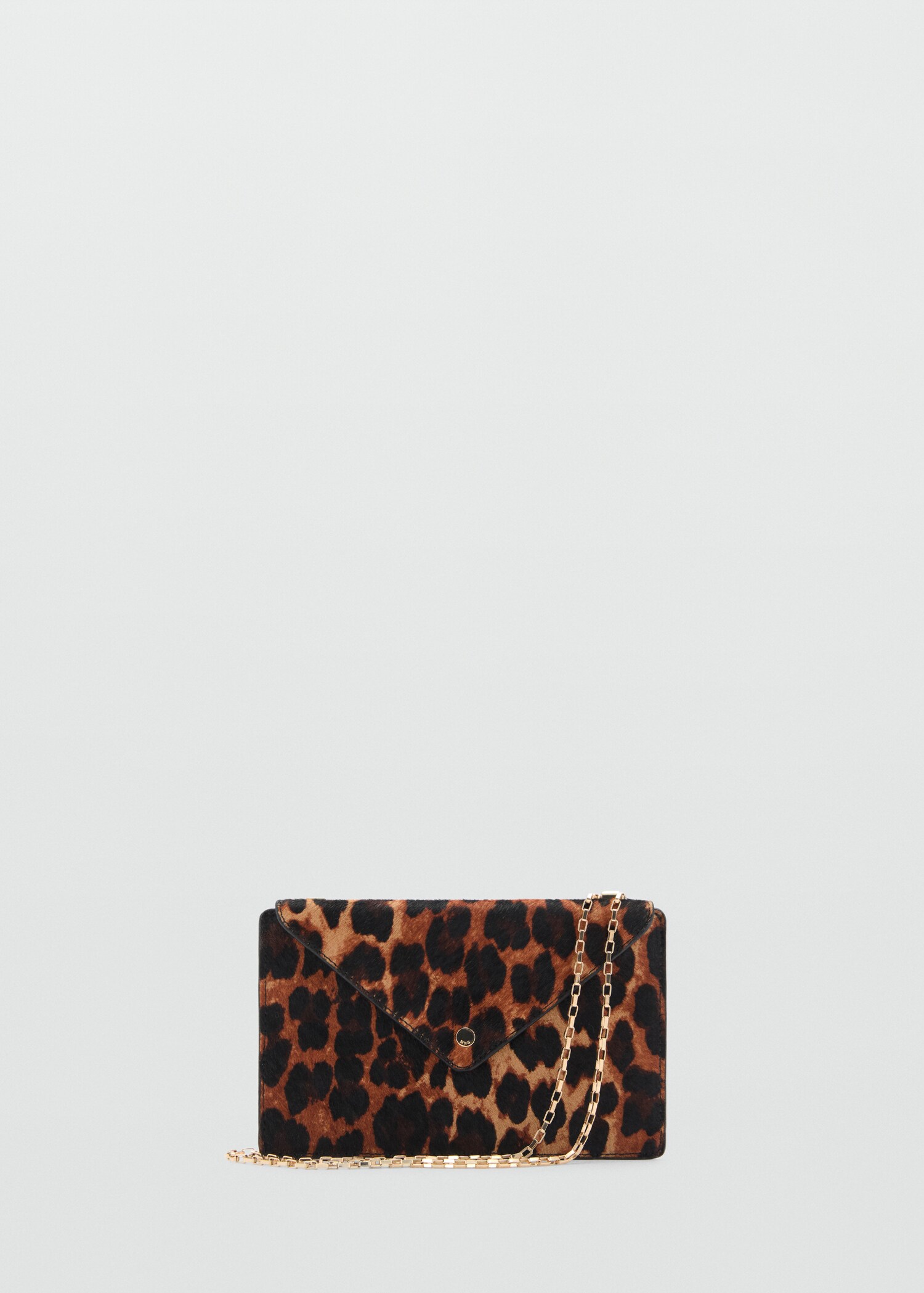 Leopard fur leather wallet with chain - Article without model