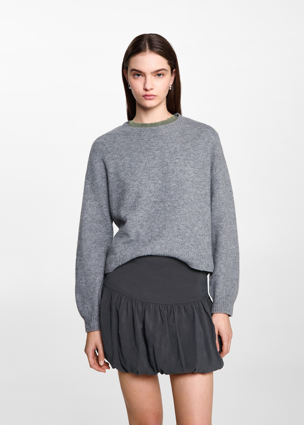 Balloon mini-skirt with zip - Teen Girl | MANGO OUTLET USA