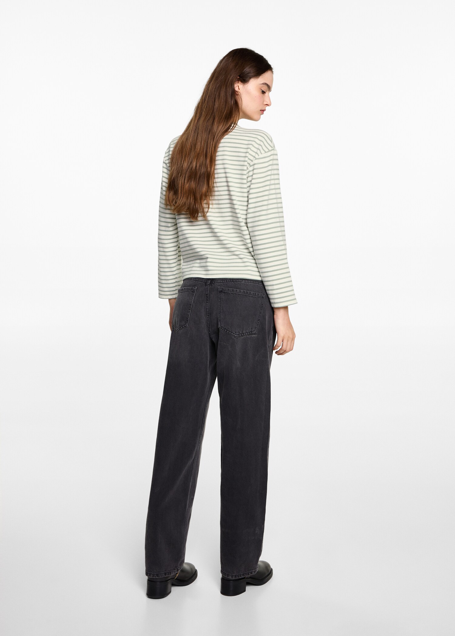 Striped long sleeves t-shirt - Reverse of the article