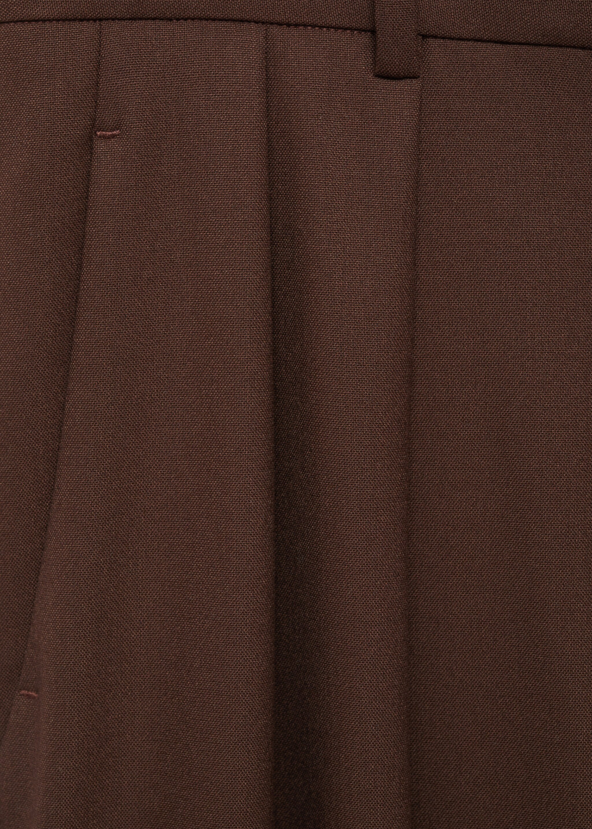 Pantalon pinces wideleg - Détail de l'article 0, Marron. Ref: 77038285-00.