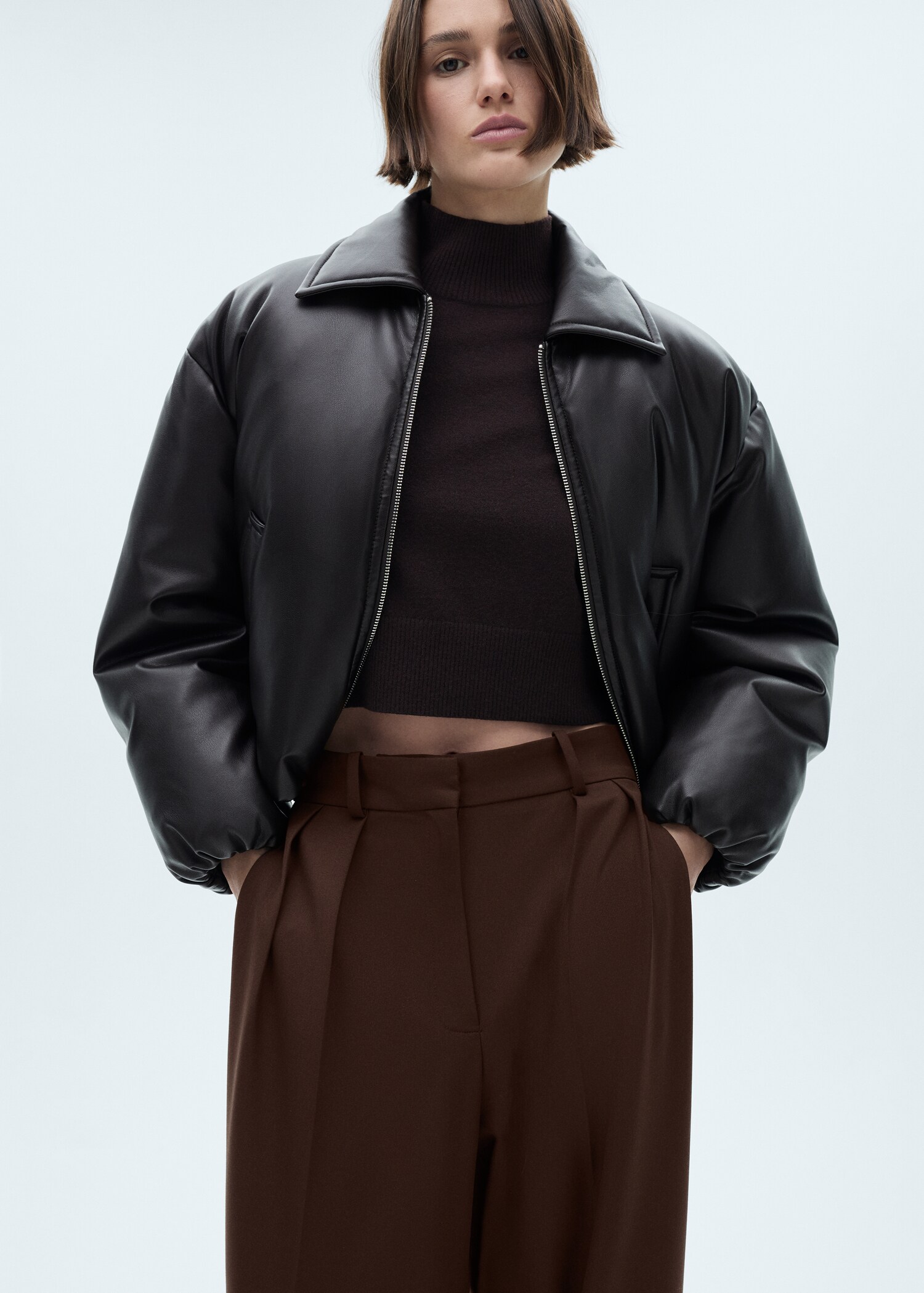 Wideleg pleated trousers - Details of the article 1