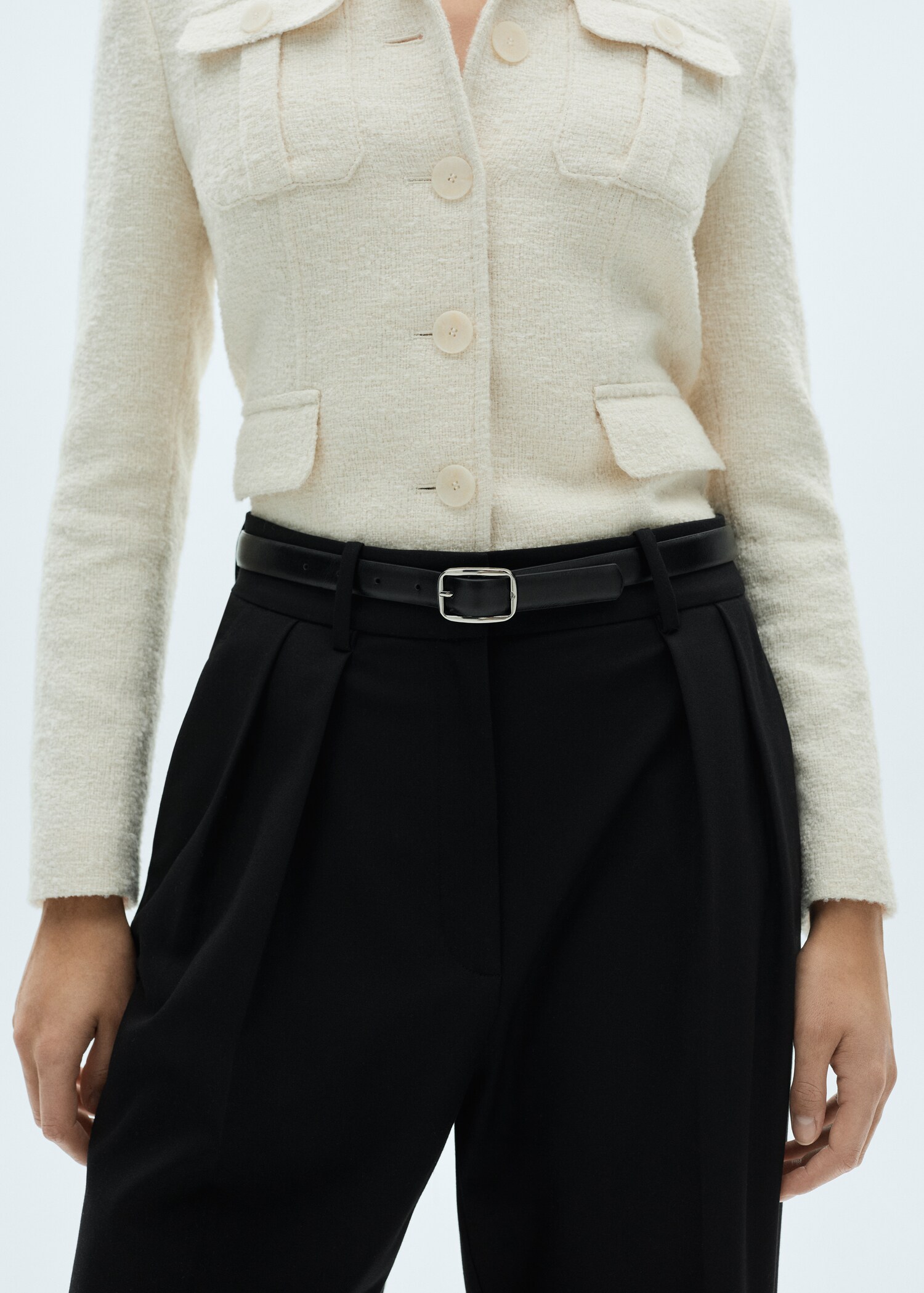 Wideleg pleated trousers - Details of the article 6