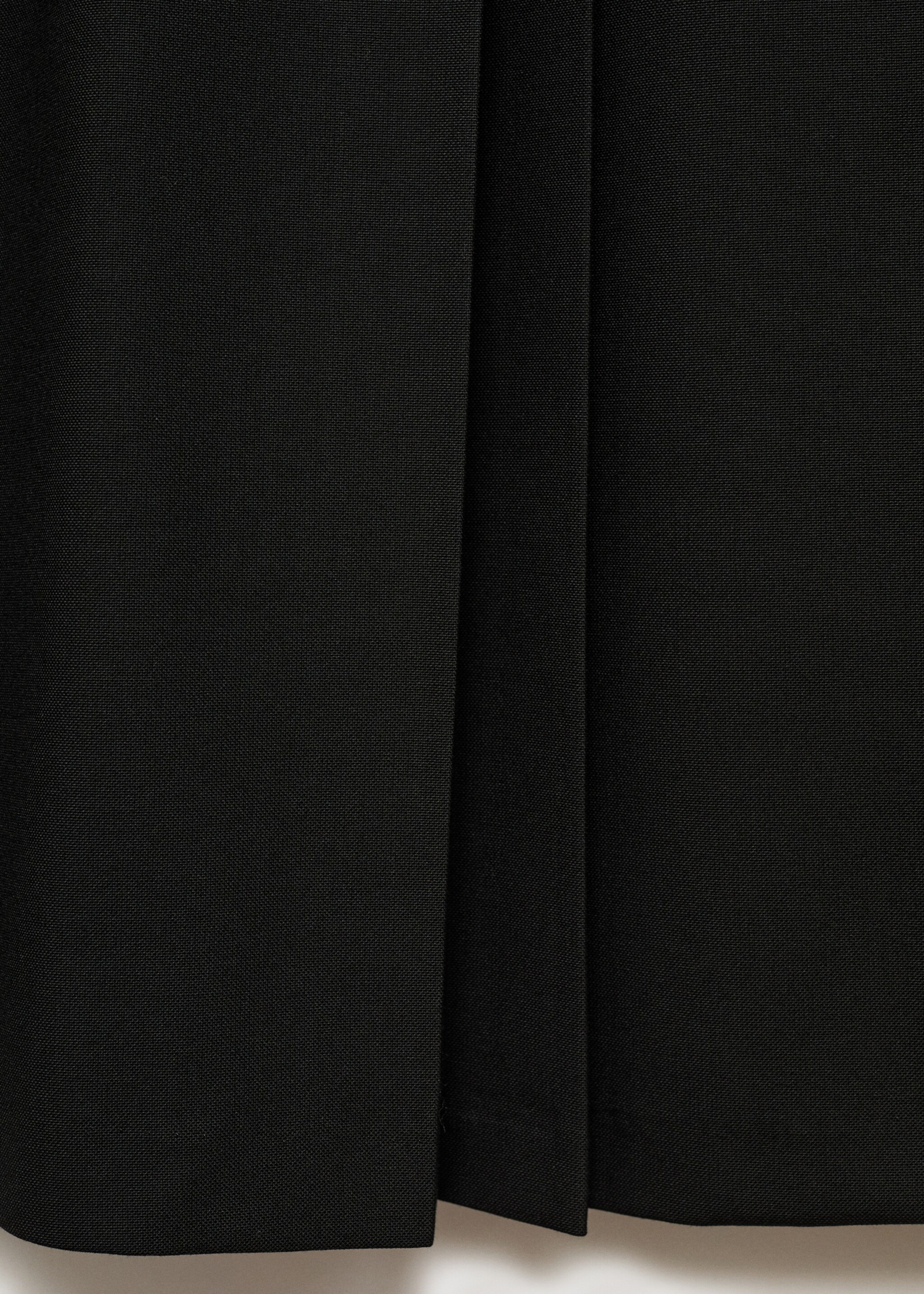 Geplooide midirok - Detail van het artikel 8, Zwart. Ref: 77038286-00.
