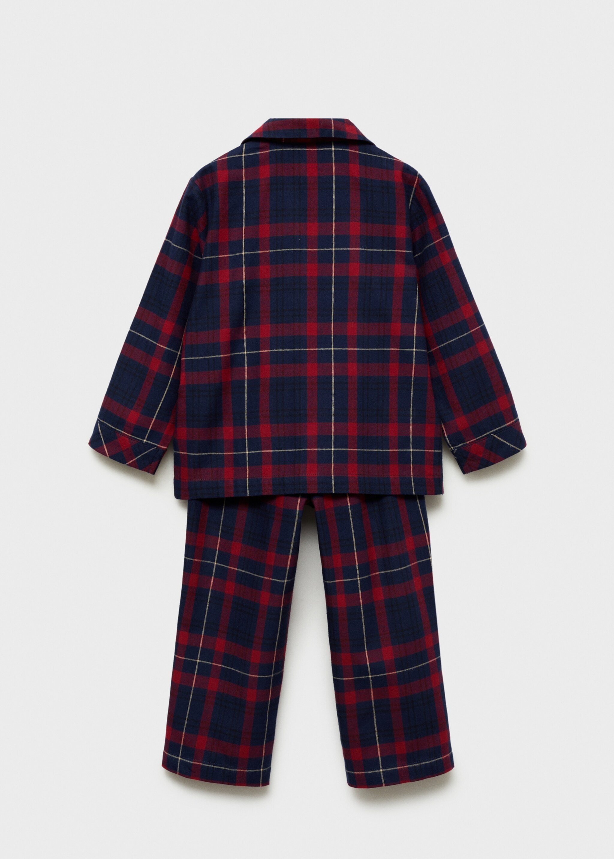 Pijama dos piezas largo cuadros - Reverso del artículo