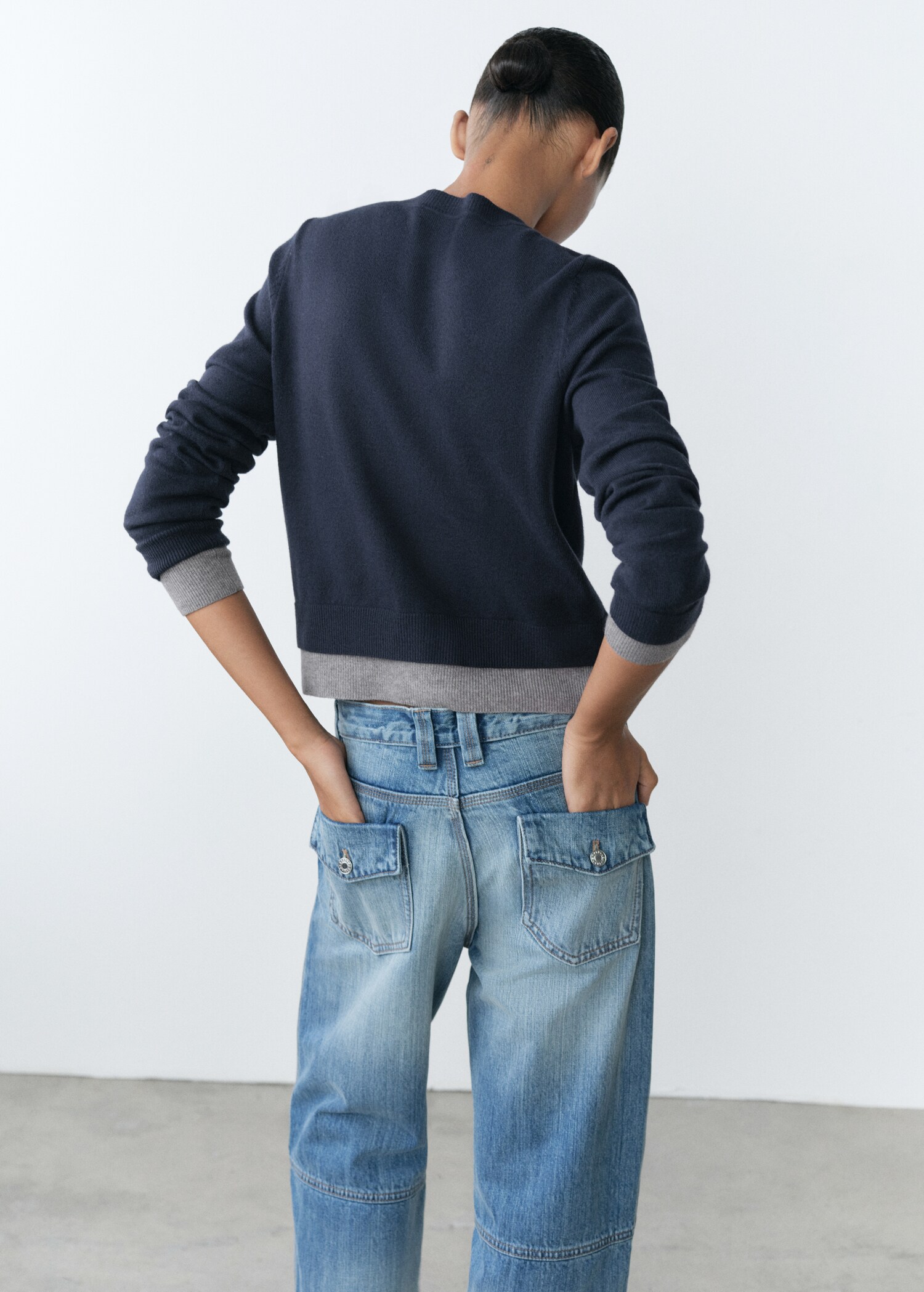 Cardigan combiné boutons - Verso de l’article