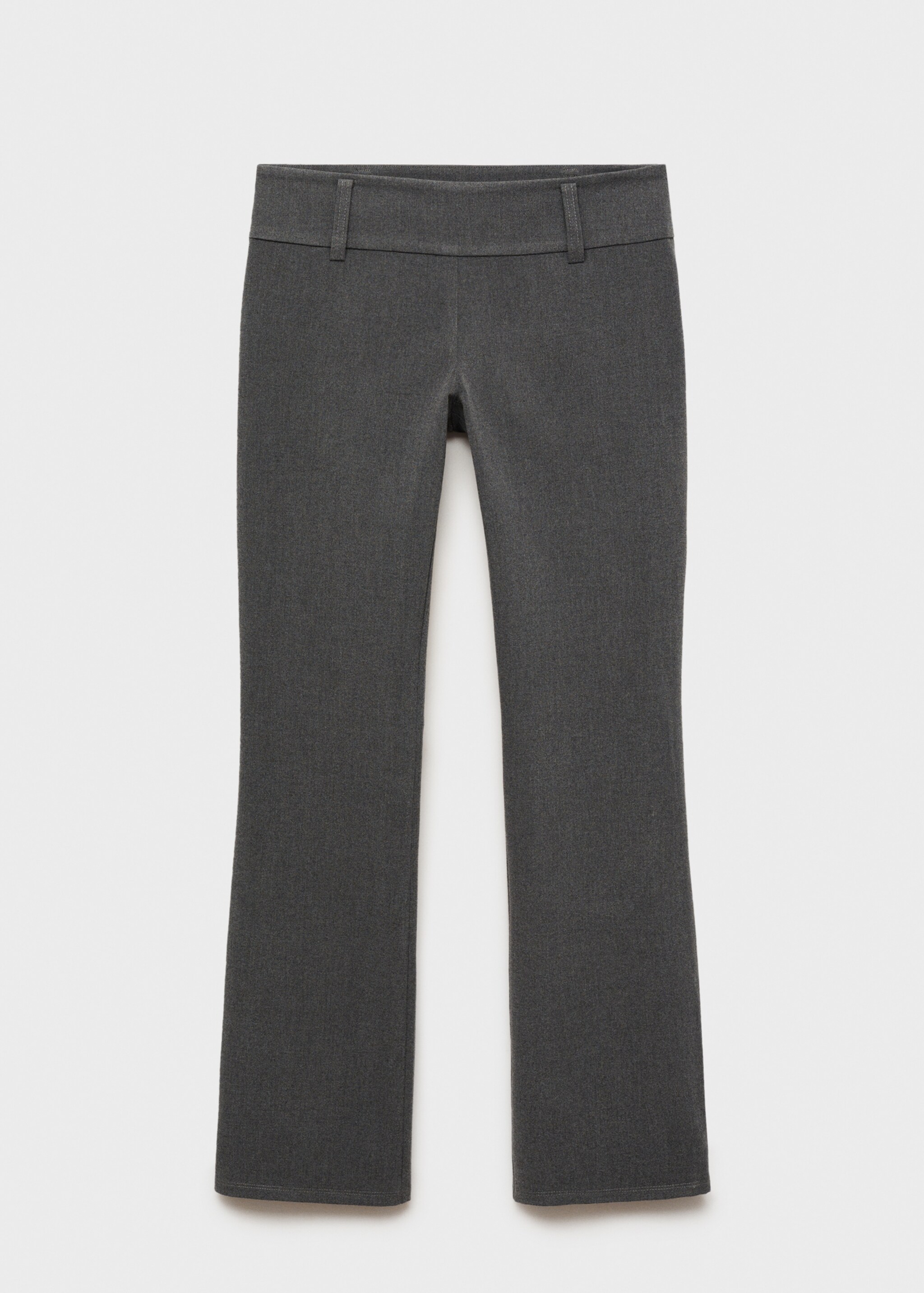 Low-rise flared trousers - Article without model, Dark Heather Grey. Ref: 77038637-00.
