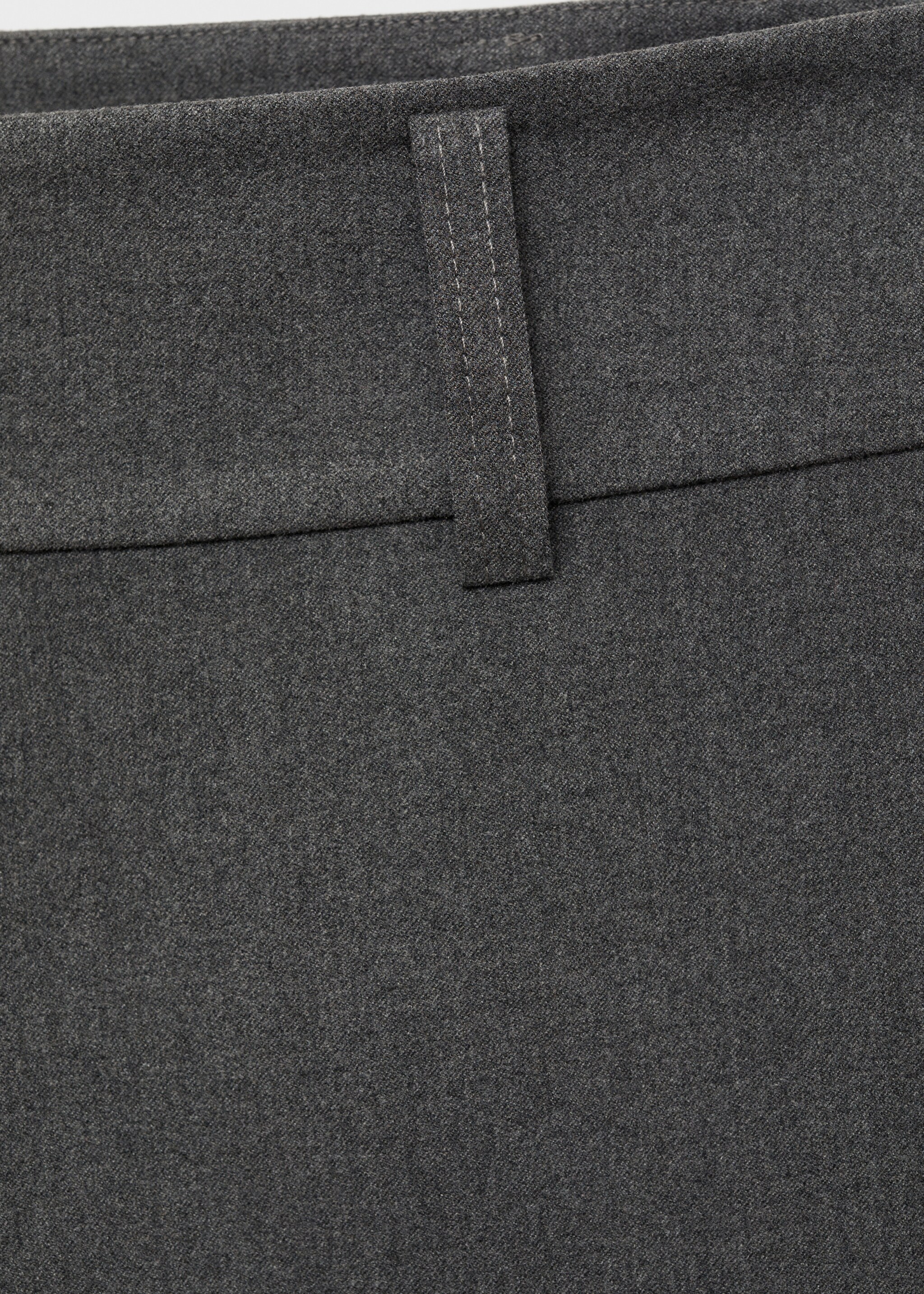 Low-rise flared trousers - Details of the article 8, Dark Heather Grey. Ref: 77038637-00.